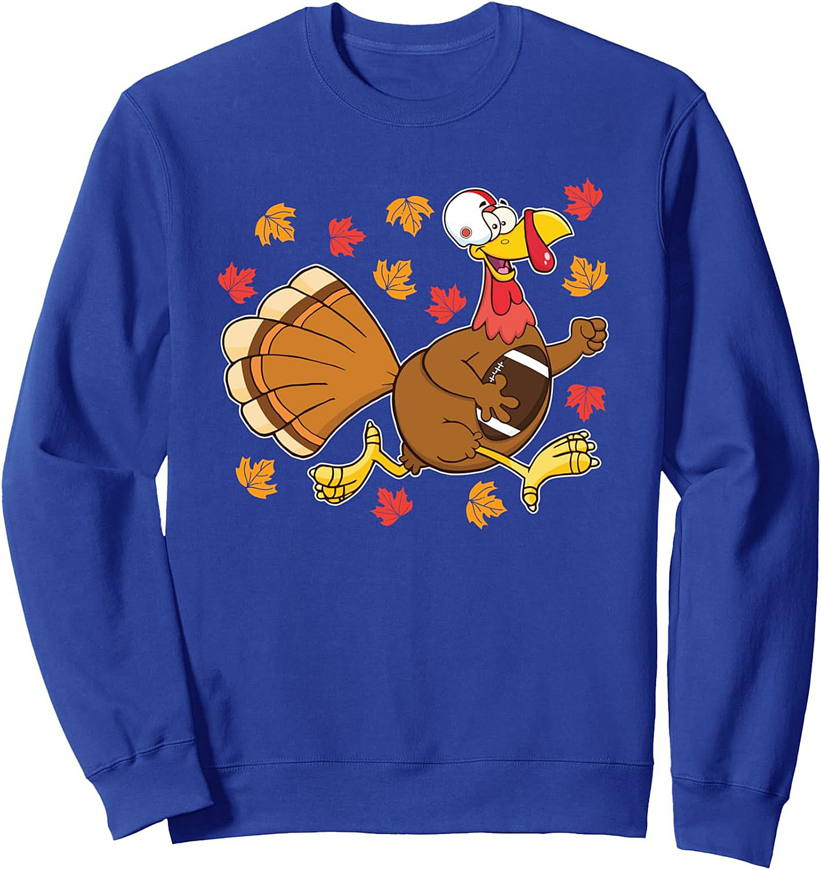 Funny Thanksgiving Football Turkey Crewneck Sweatshirt