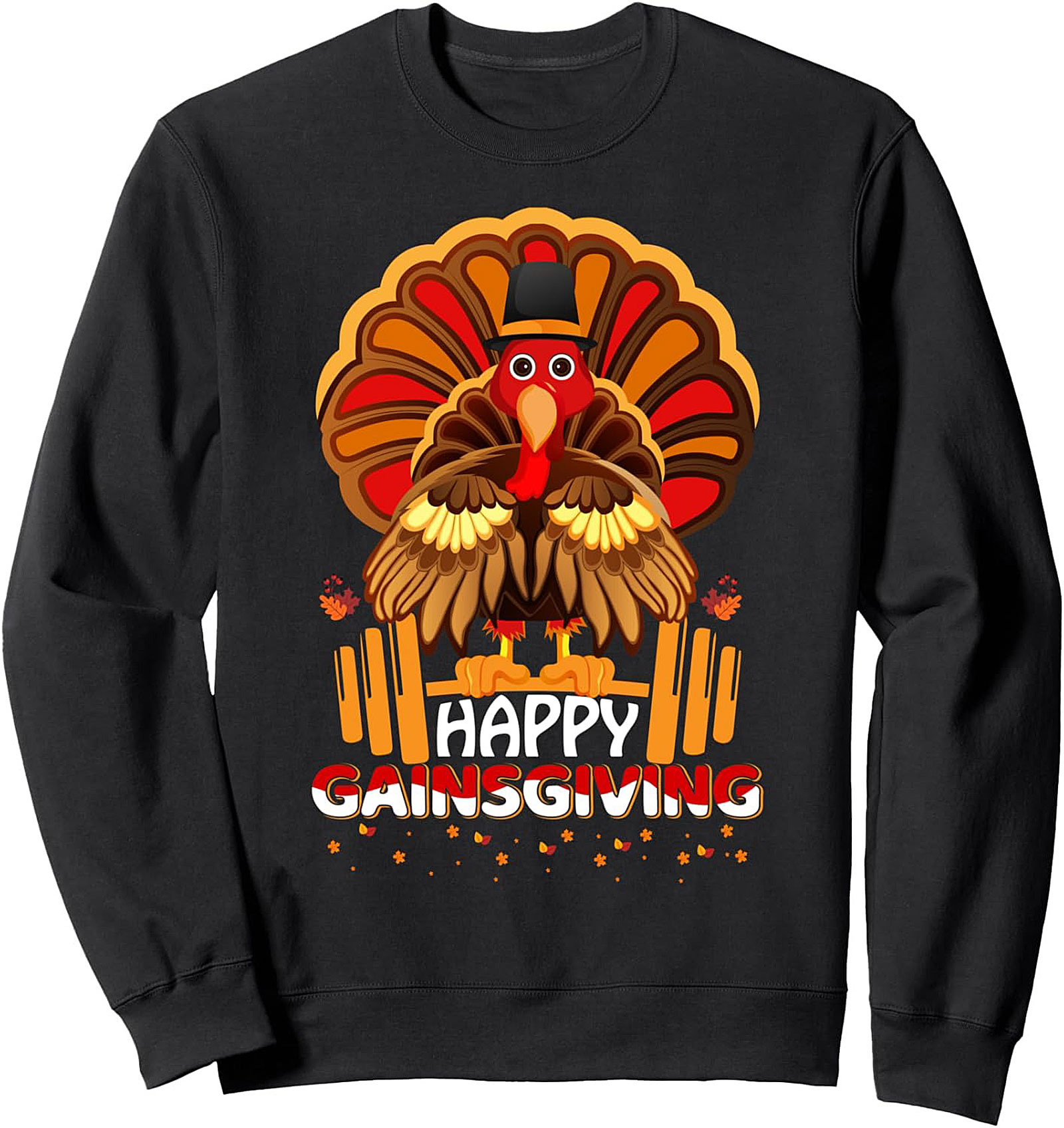 Funny Gainsgiving Thanksgiving Gym Sweatshirt | Crewneck