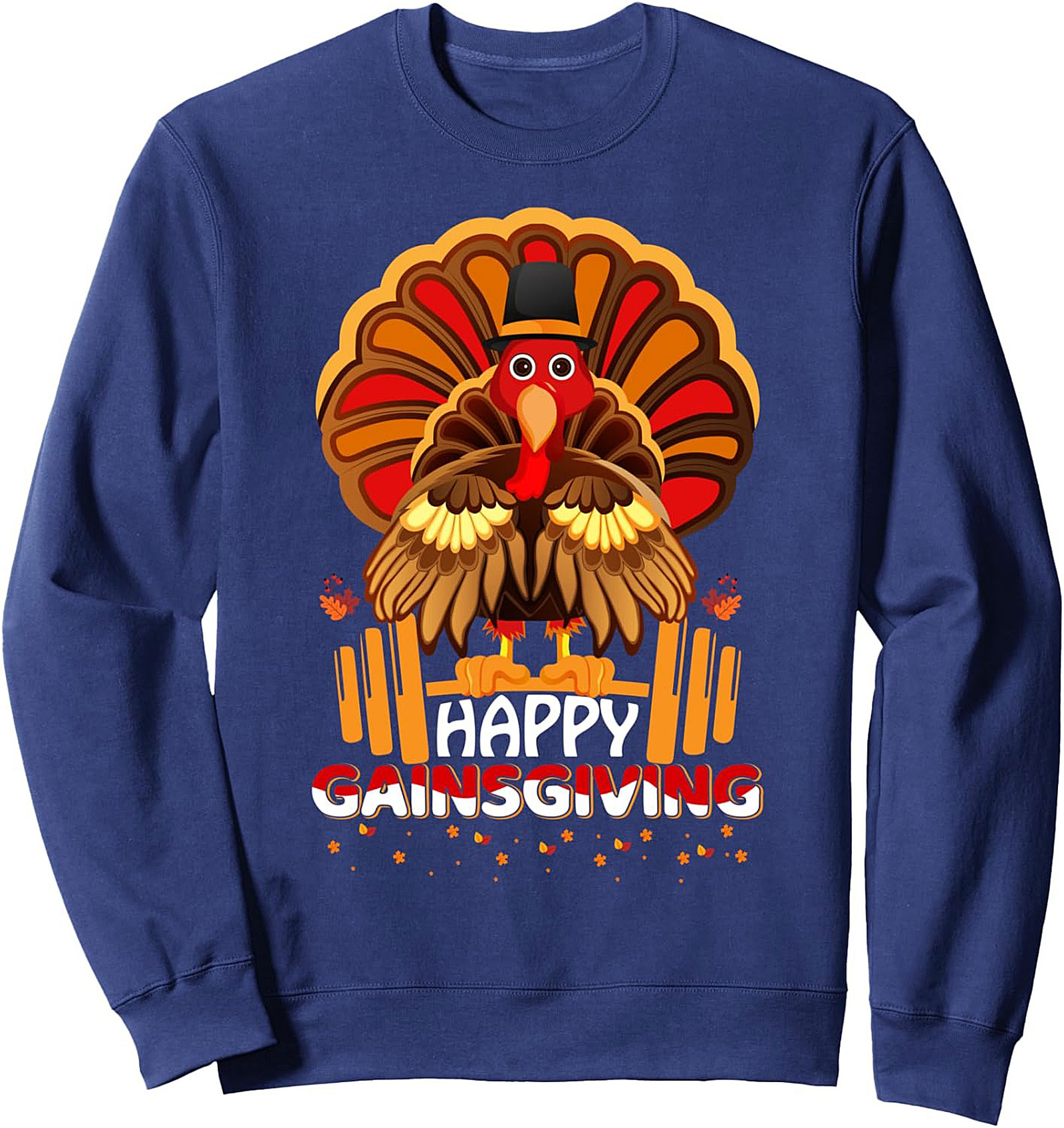 Funny Gainsgiving Thanksgiving Gym Sweatshirt | Crewneck