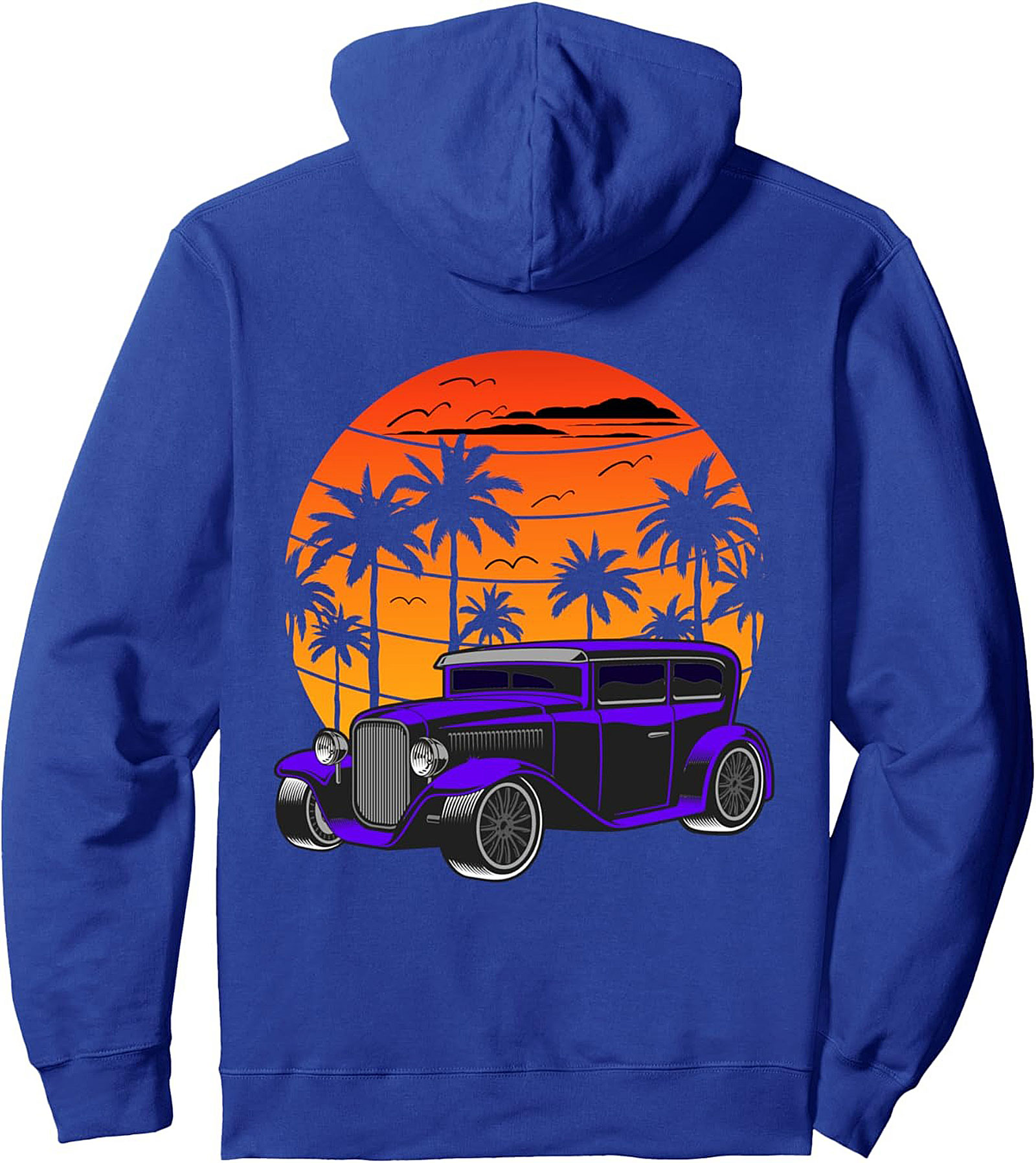 Hot Rod Sunset Graphic Tee Vintage Car Hoodie Unisex Tee
