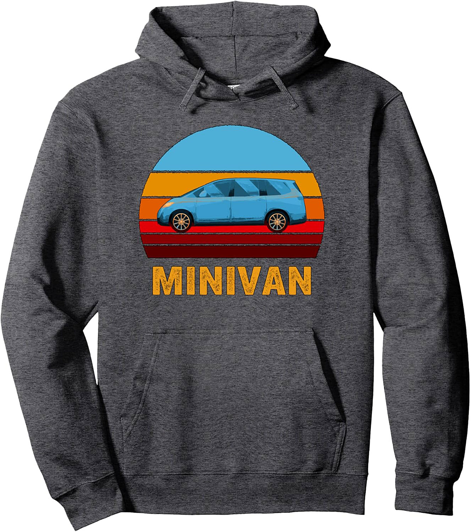 Minivan Dad Pullover Hoodie Retro Sunset Graphic Gift