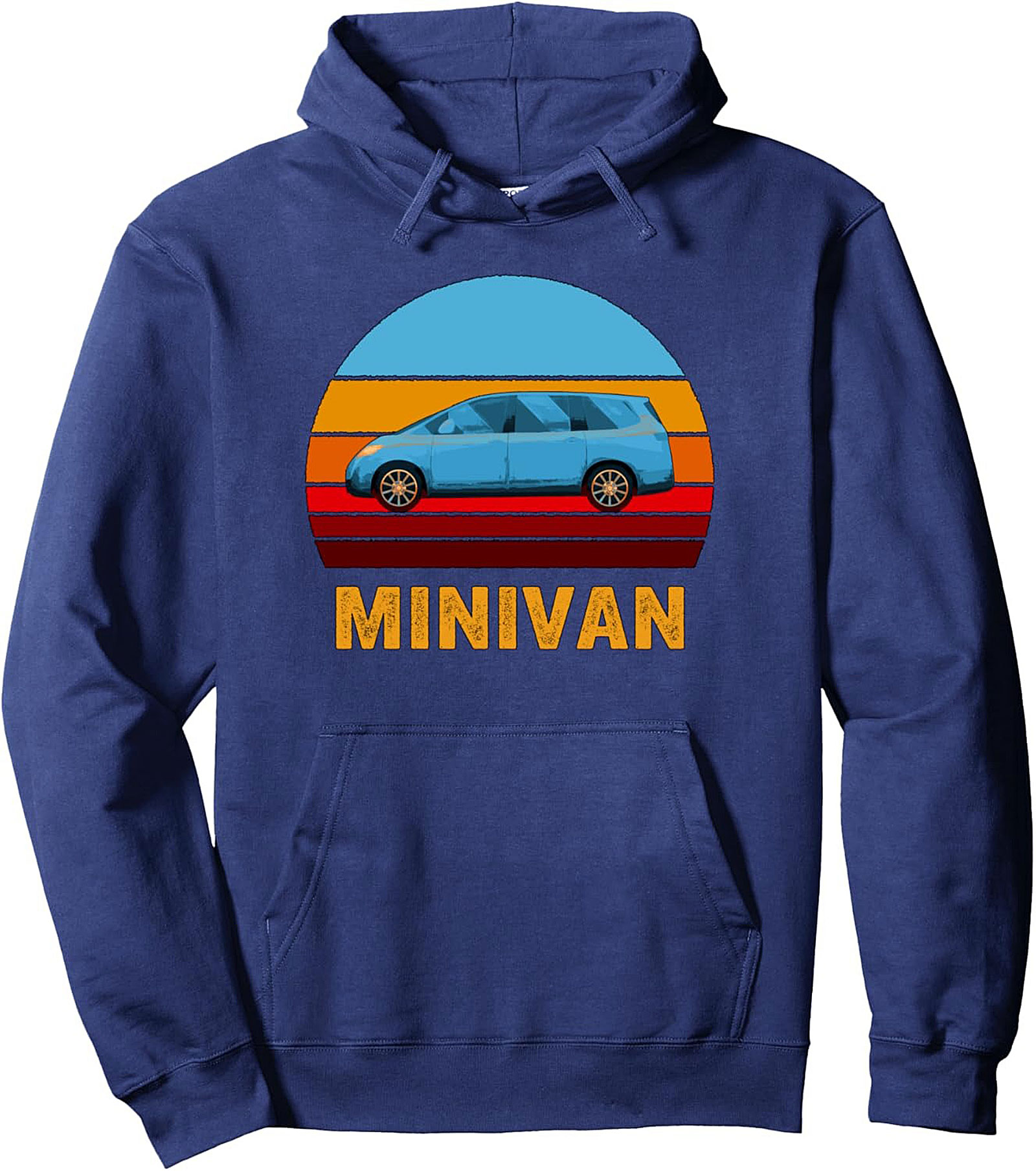 Minivan Dad Pullover Hoodie Retro Sunset Graphic Gift