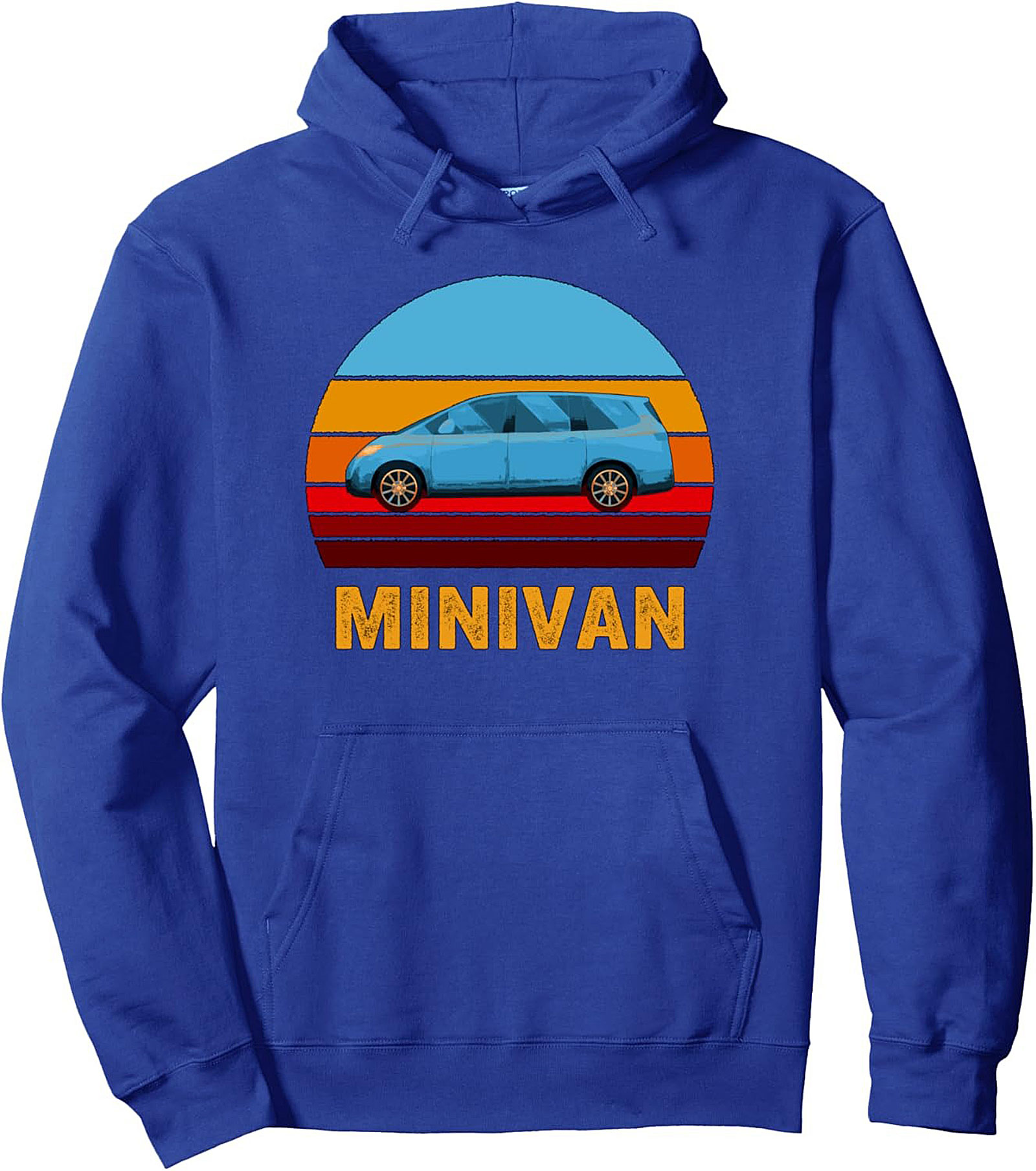 Minivan Dad Pullover Hoodie Retro Sunset Graphic Gift