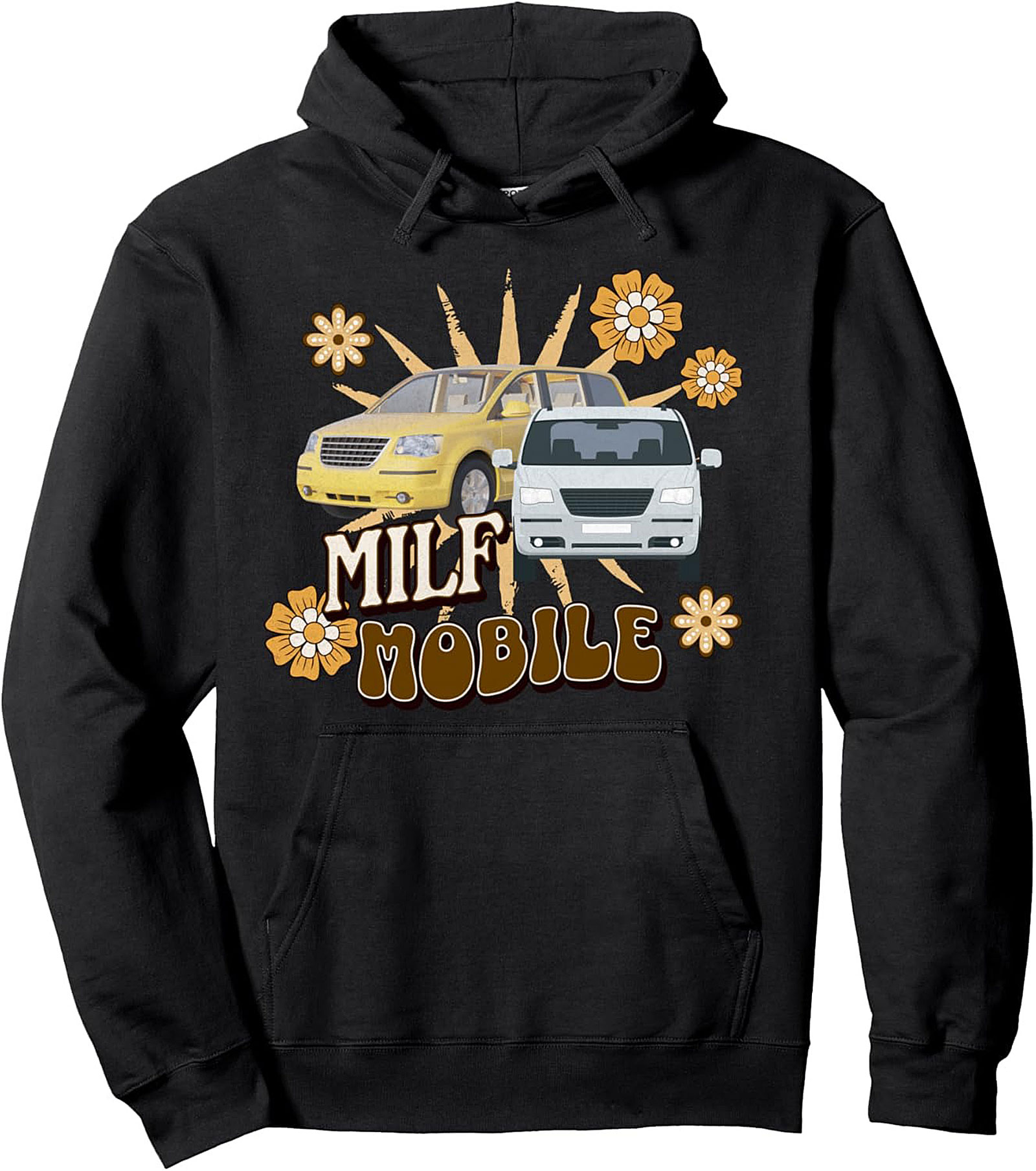 MILF Mobile Pullover Hoodie | Funny Minivan Mom Graphic