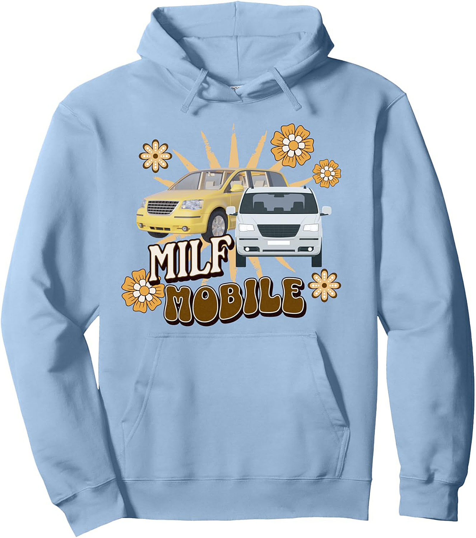 MILF Mobile Pullover Hoodie | Funny Minivan Mom Graphic