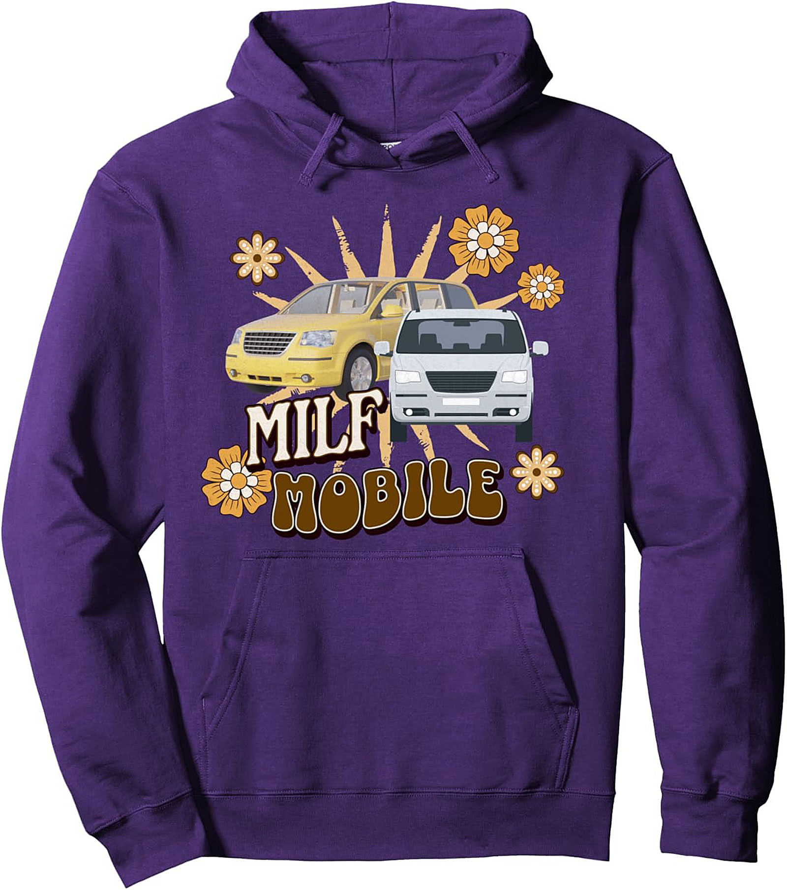 MILF Mobile Pullover Hoodie | Funny Minivan Mom Graphic