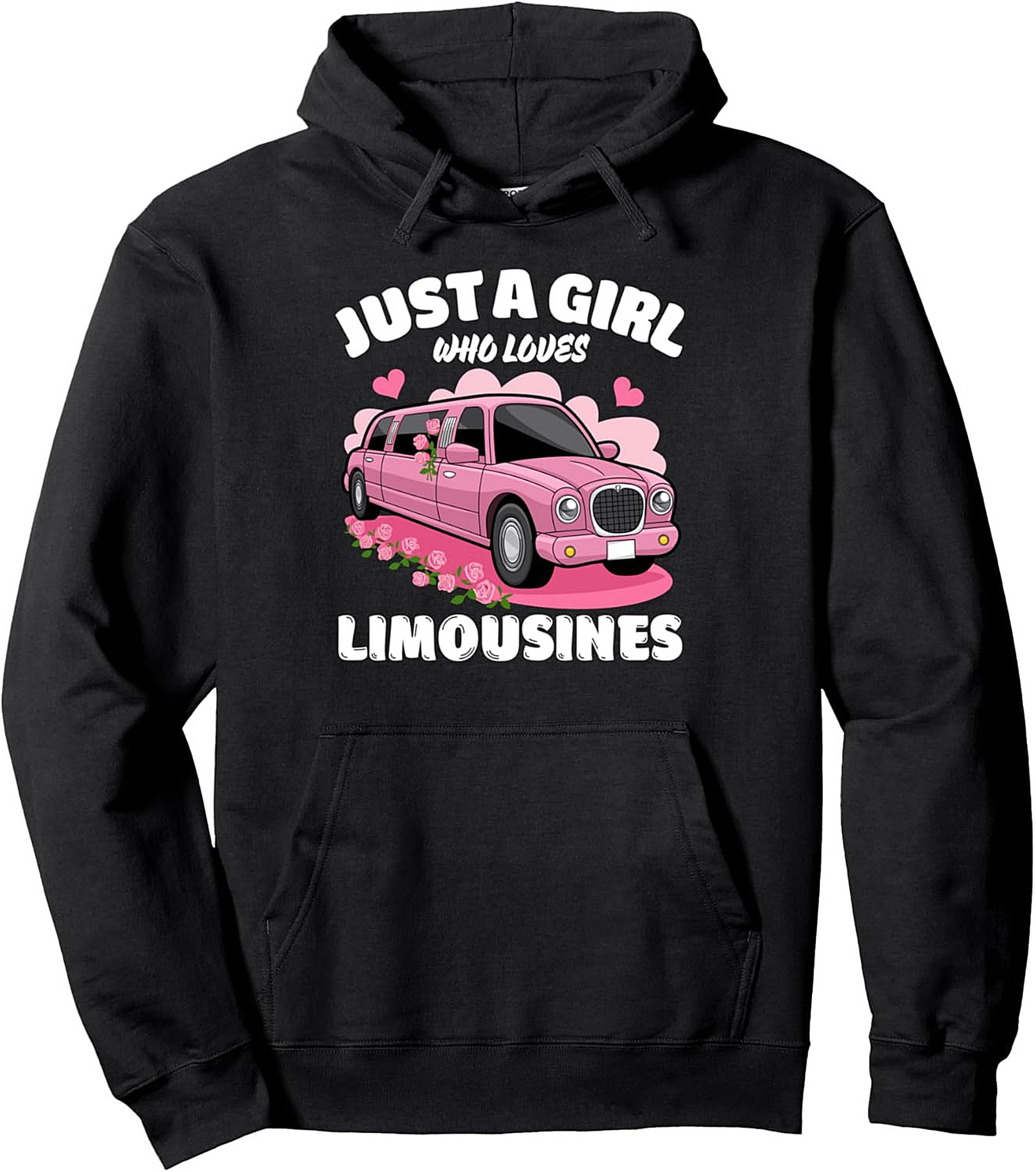 Pink Limo Lover Graphic Hoodie Cozy Pullover Gift