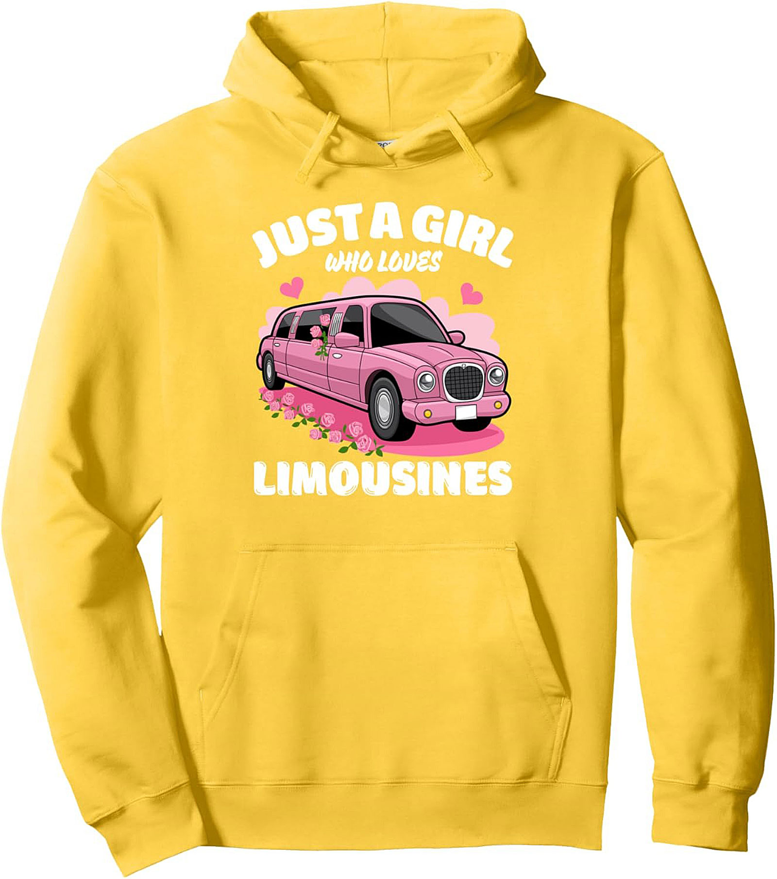 Pink Limo Lover Graphic Hoodie Cozy Pullover Gift