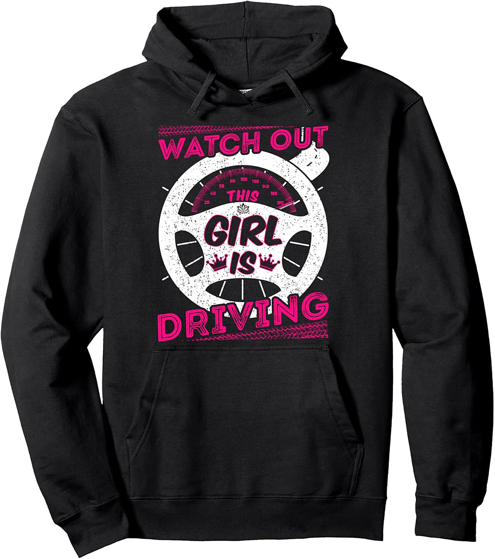 Sassy Girl Driving Graphic Hoodie Cozy Pullover