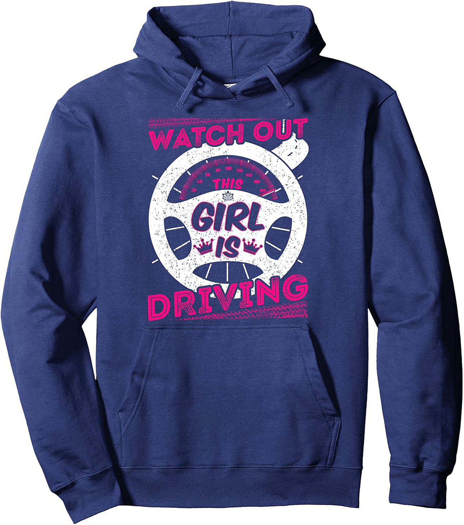 Sassy Girl Driving Graphic Hoodie Cozy Pullover