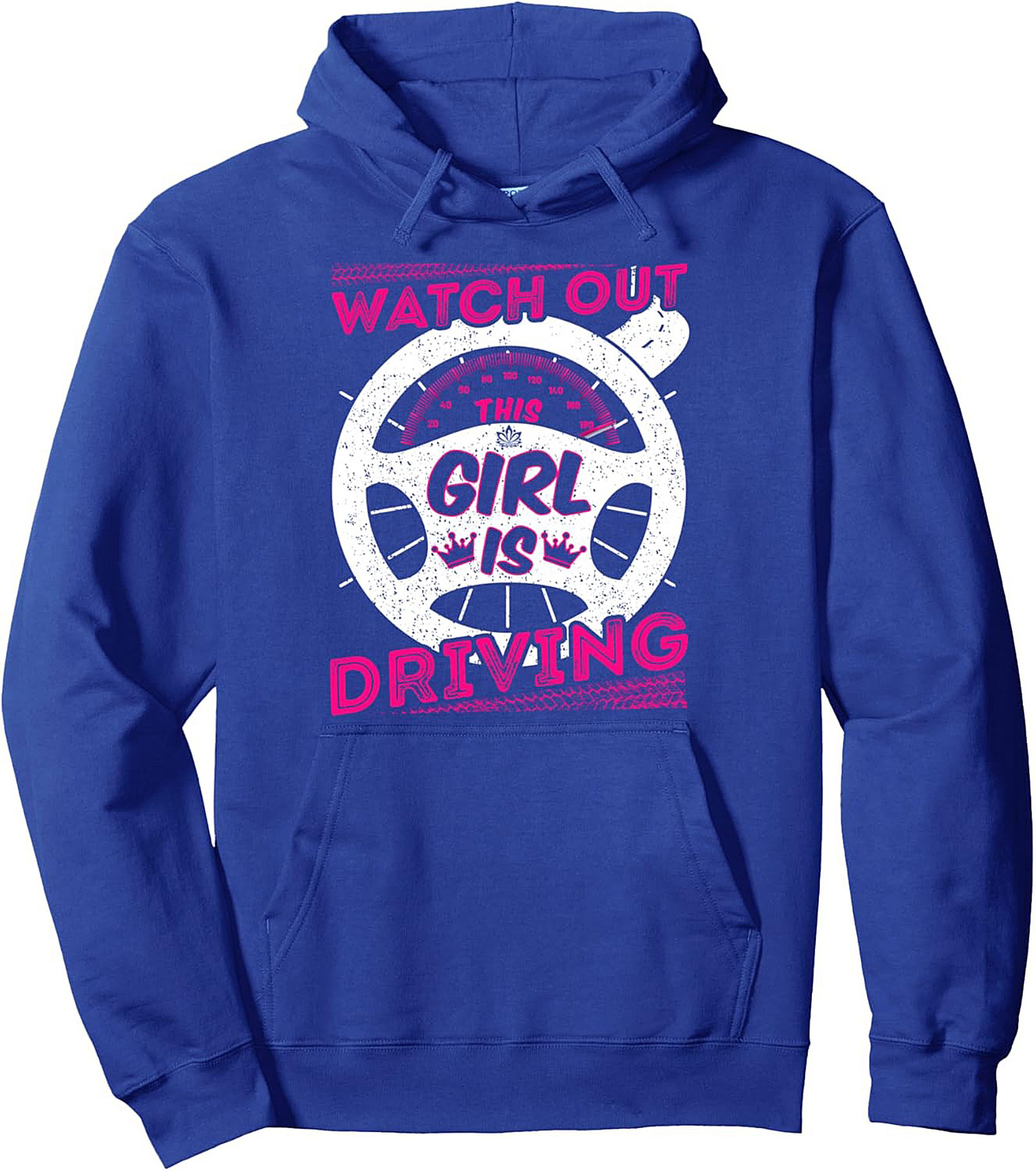 Sassy Girl Driving Graphic Hoodie Cozy Pullover