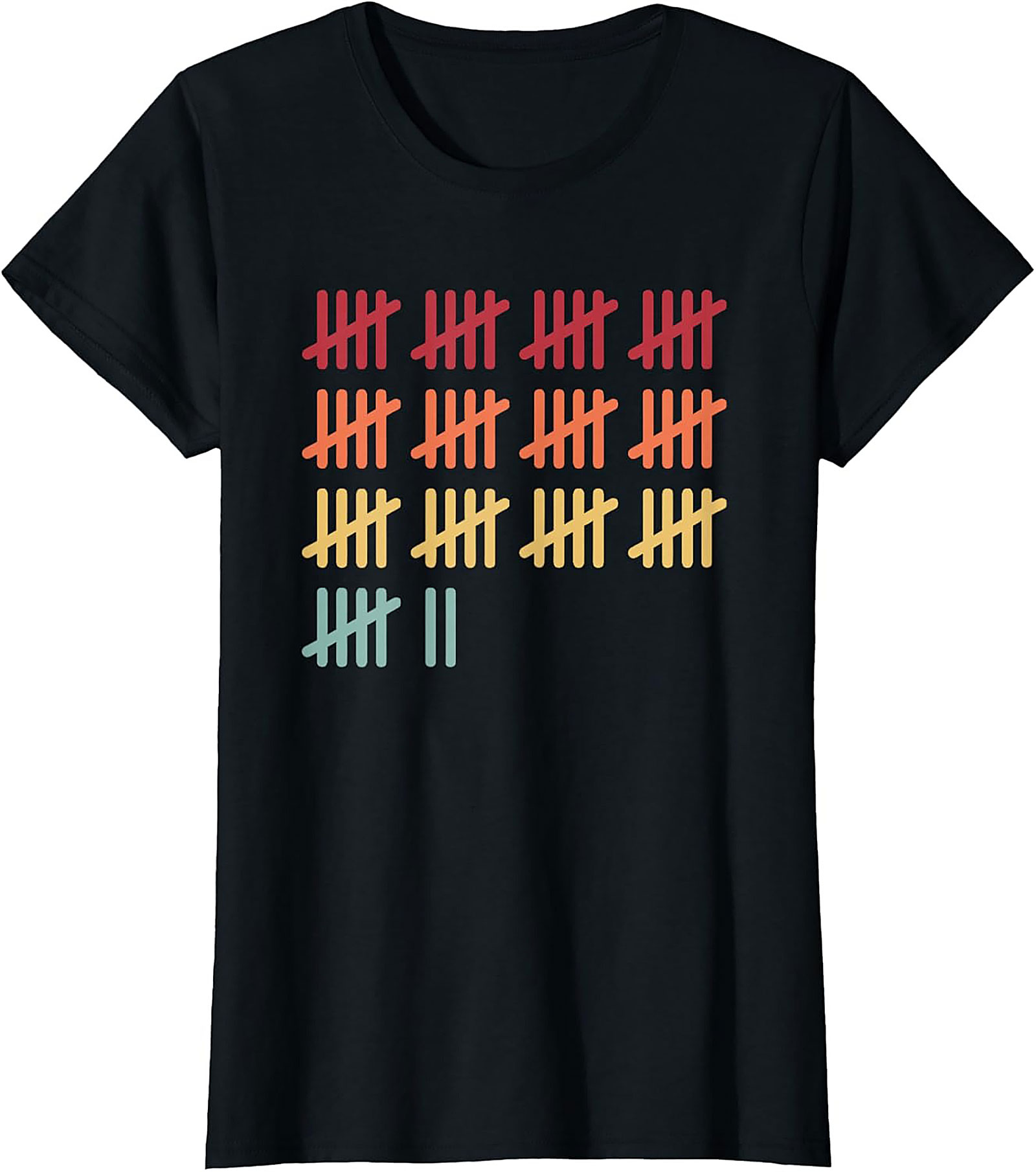 52nd Birthday Tally Marks T-shirt Vintage Funny Graphic Tee