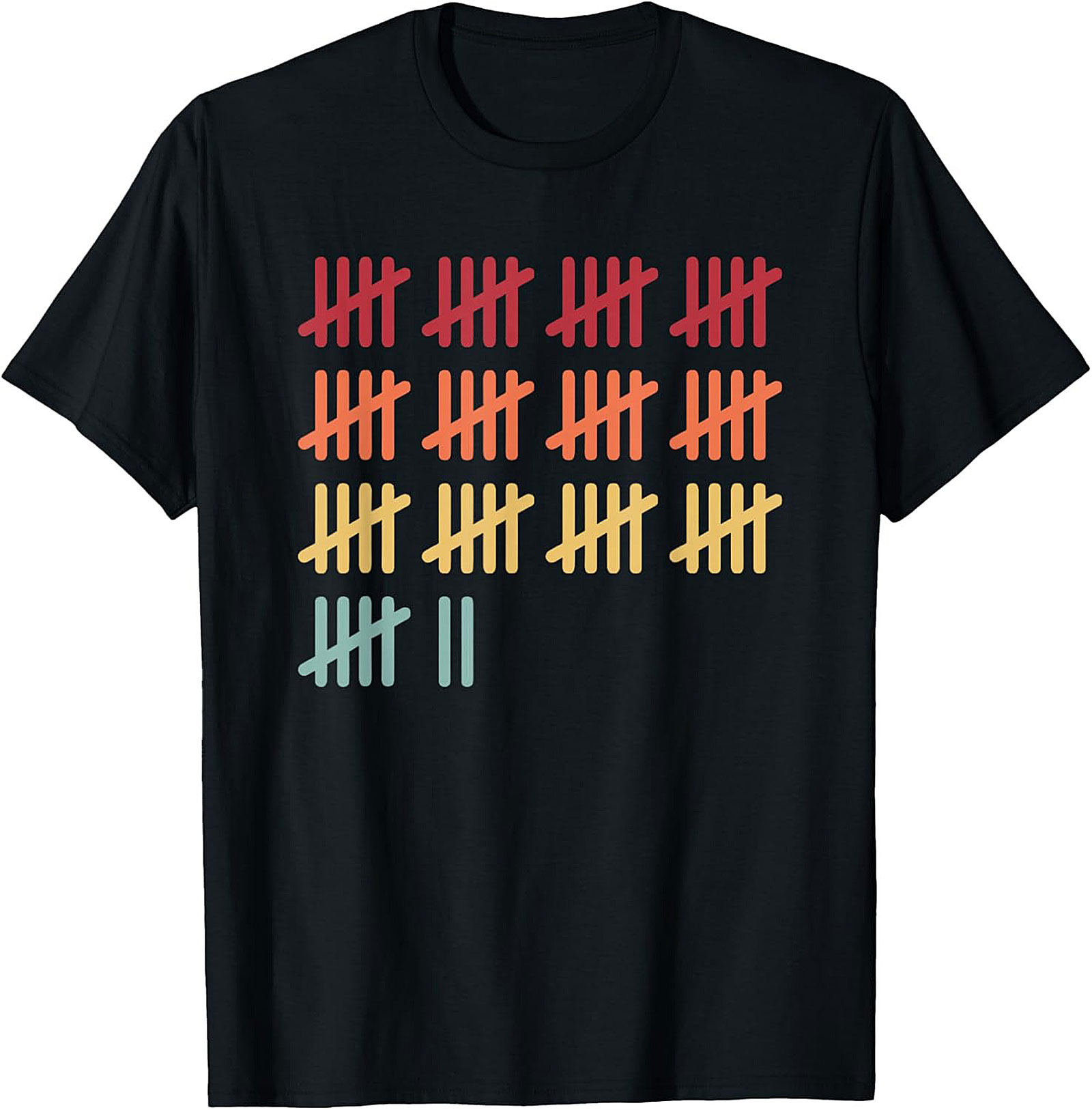 52nd Birthday Tally Marks T-shirt Vintage Funny Graphic Tee