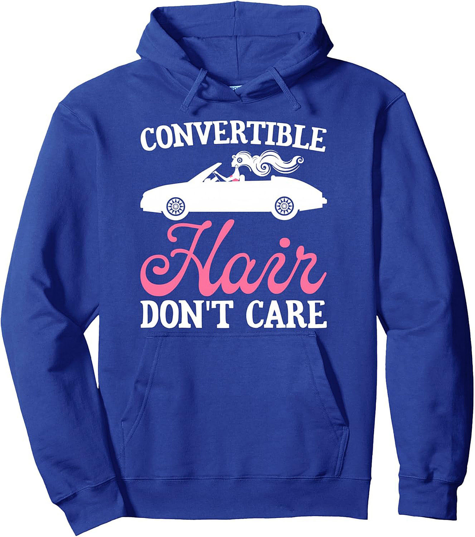 Convertible Hair Don't Care Graphic Hoodie Cozy Pullover