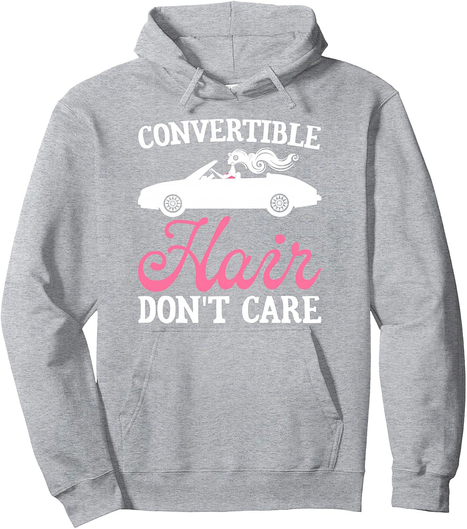 Convertible Hair Don't Care Graphic Hoodie Cozy Pullover