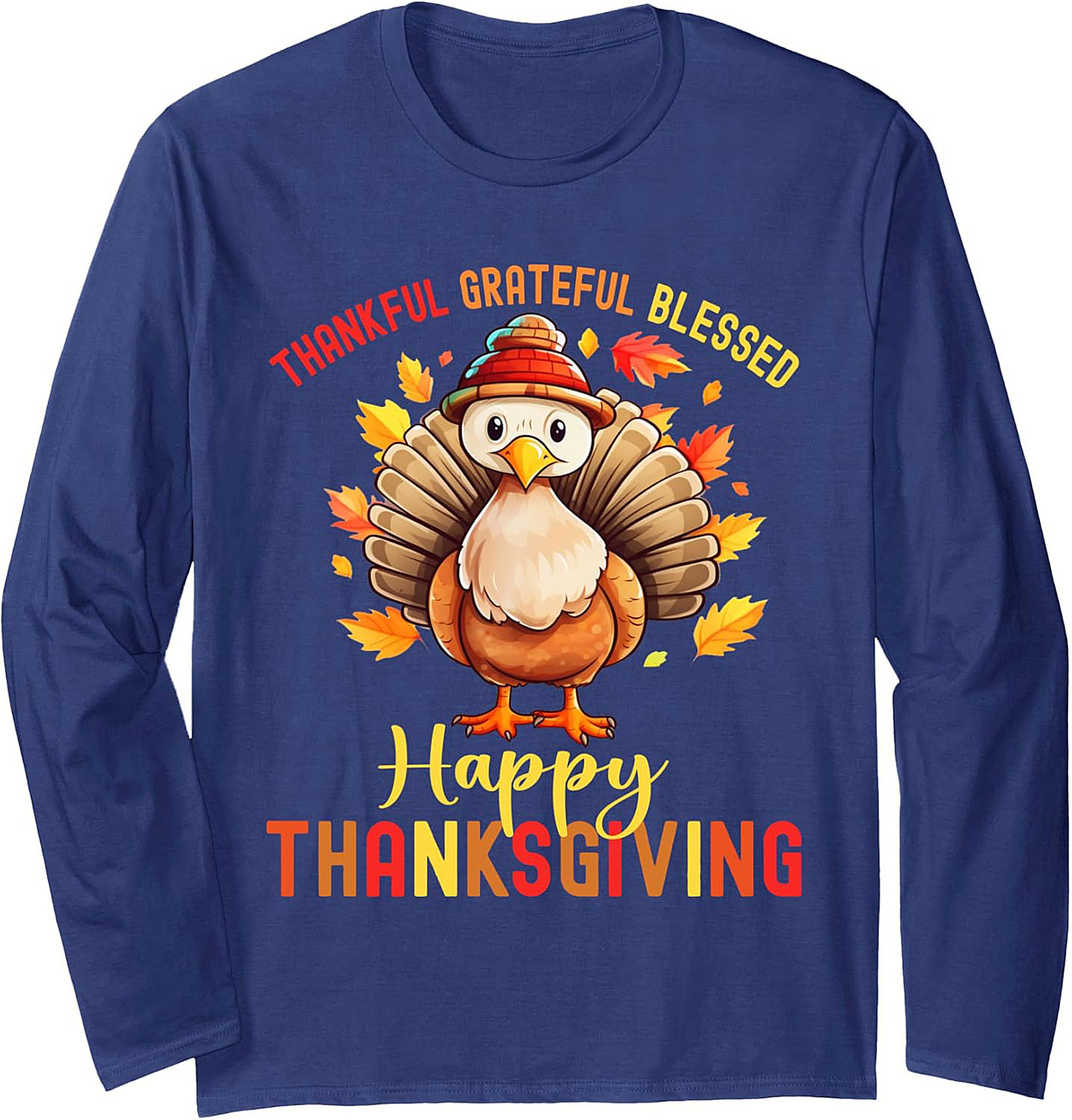 Thankful Grateful Blessed Thanksgiving Crewneck Sweatshirt