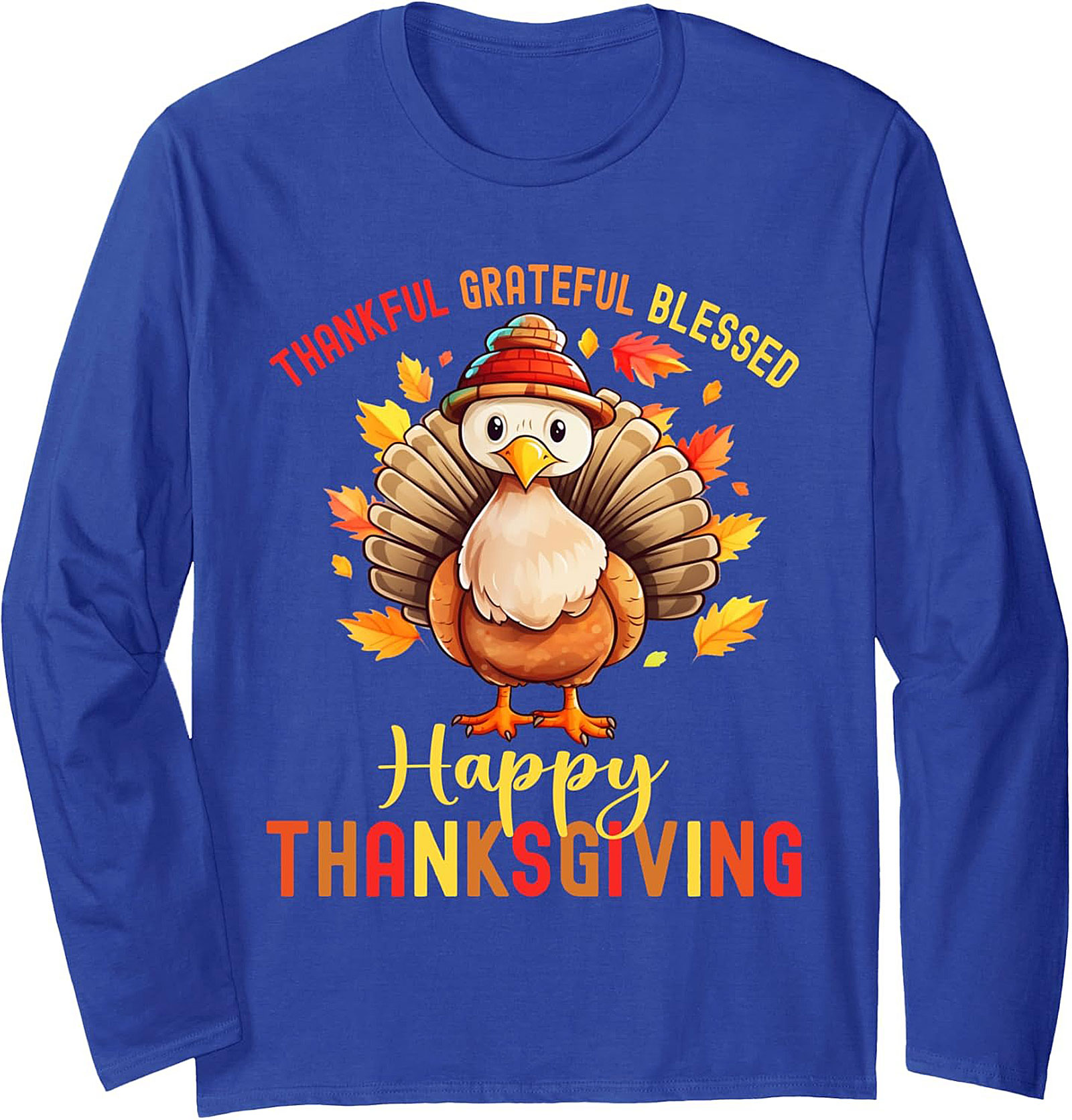 Thankful Grateful Blessed Thanksgiving Crewneck Sweatshirt