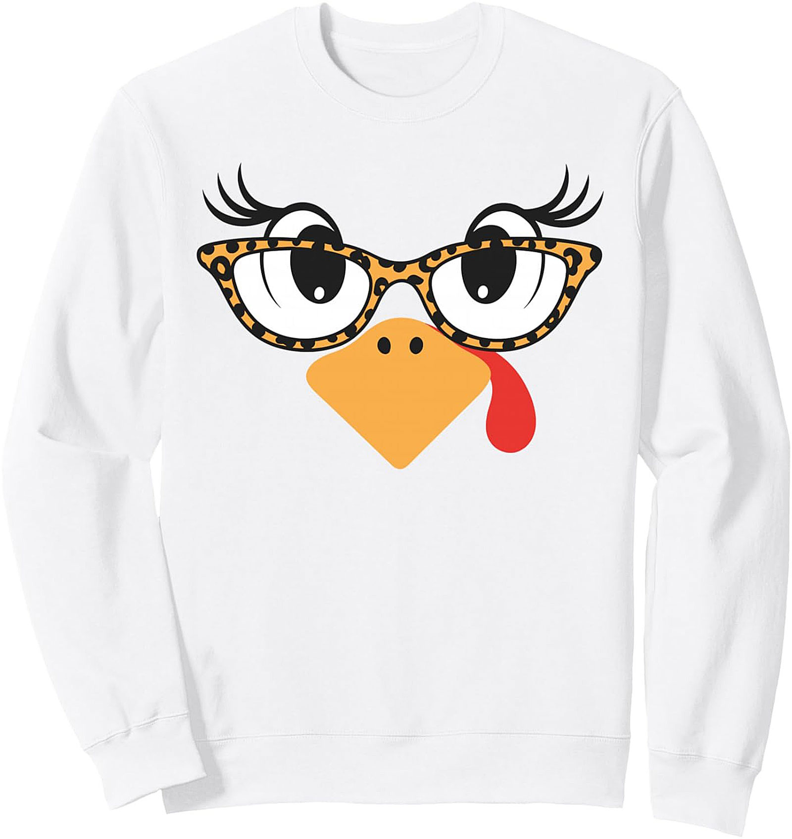 Sassy Turkey Leopard Print Crewneck | Thanksgiving Pullover