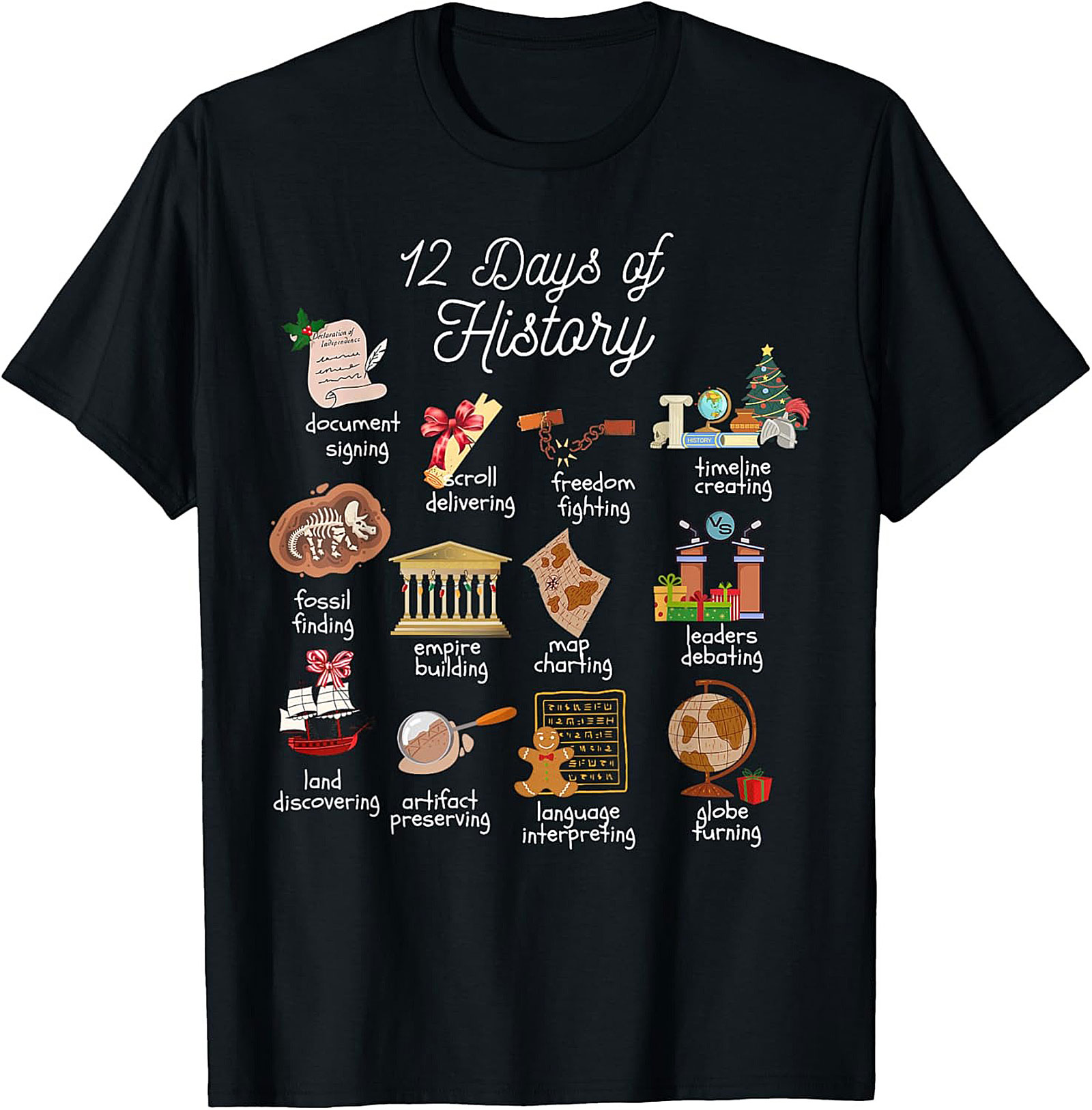 History Christmas Graphic Tee Funny Teacher Unisex Shirt