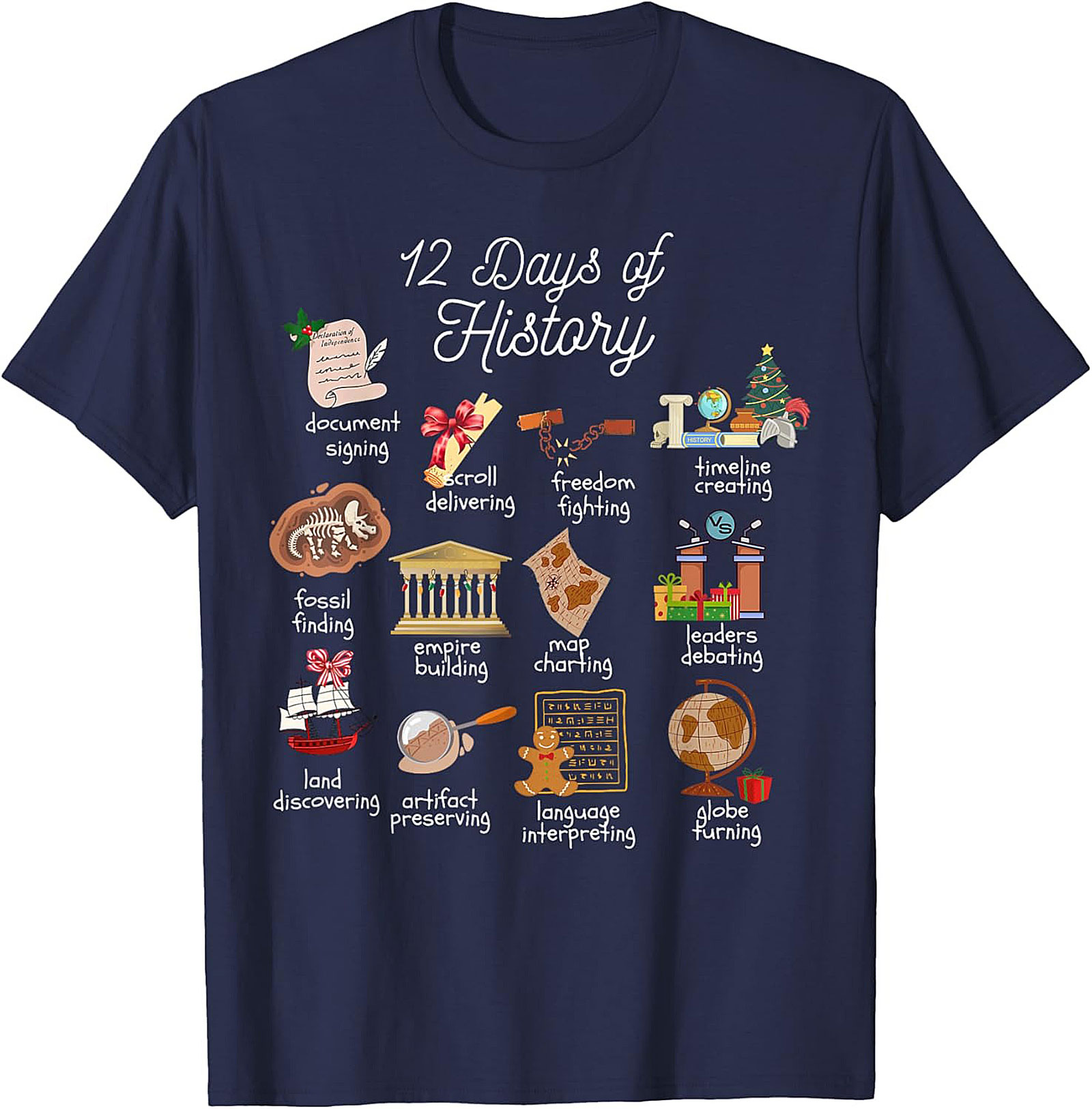 History Christmas Graphic Tee Funny Teacher Unisex Shirt
