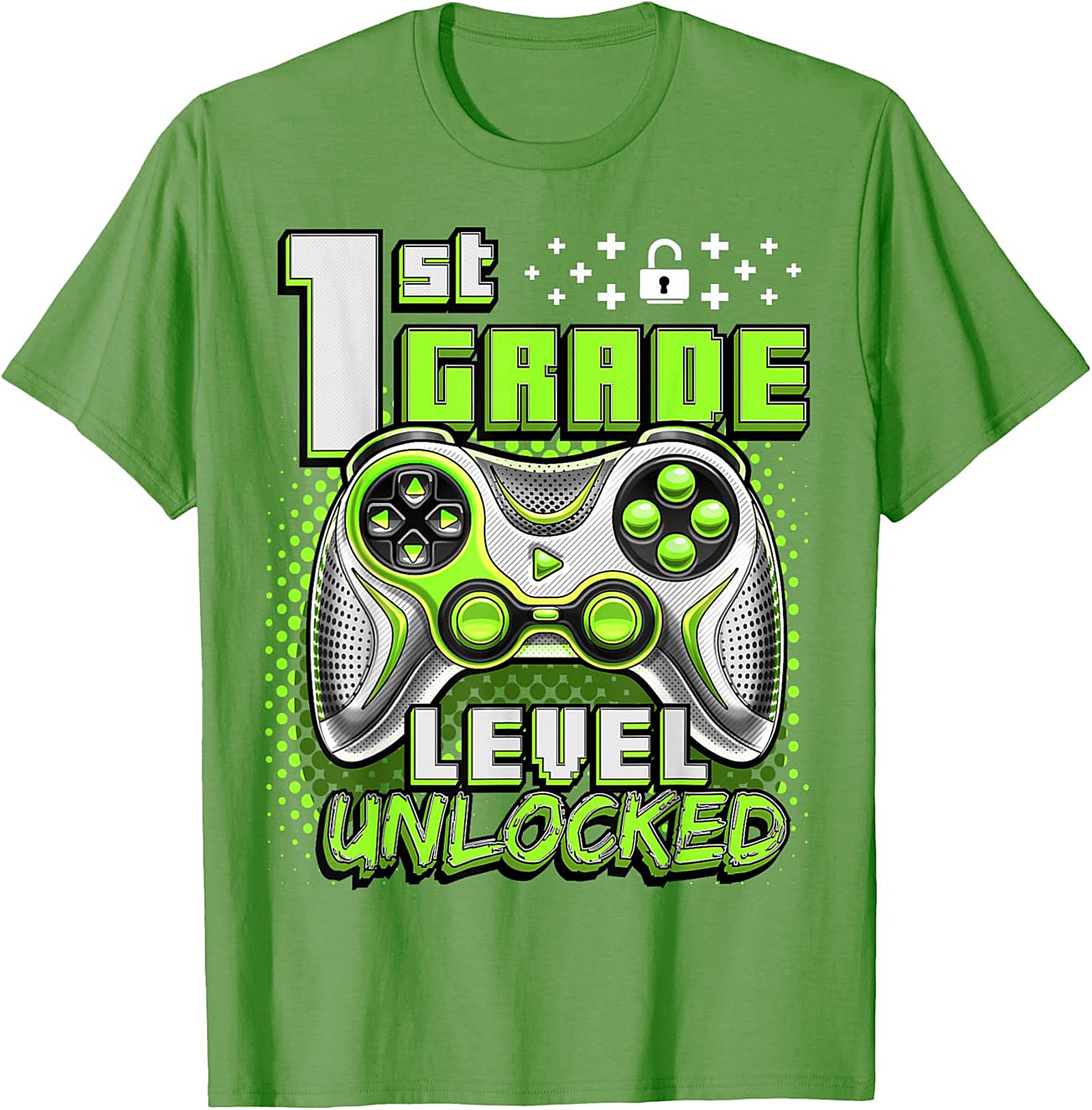 1st Grade Level Unlocked Gamer T-shirt | Back to School Graphic Tee