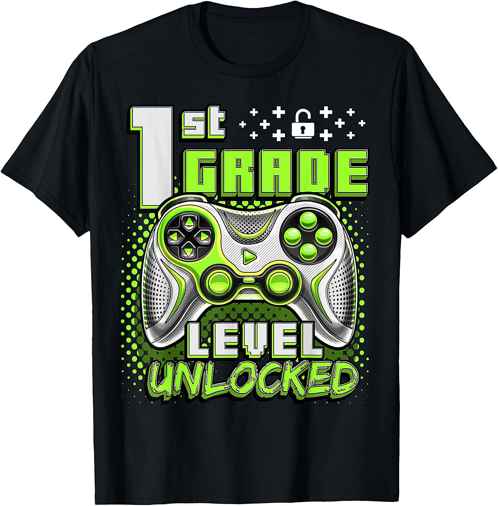 1st Grade Level Unlocked Gamer T-shirt | Back to School Graphic Tee