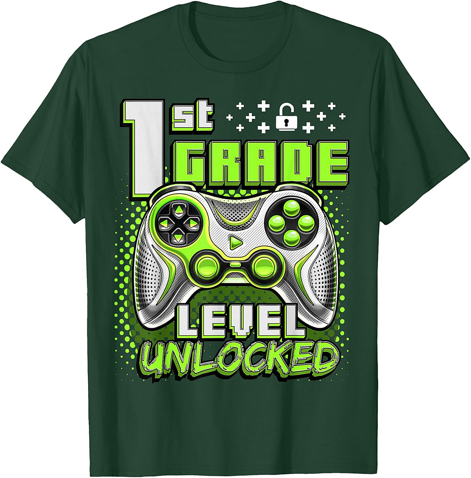 1st Grade Level Unlocked Gamer T-shirt | Back to School Graphic Tee