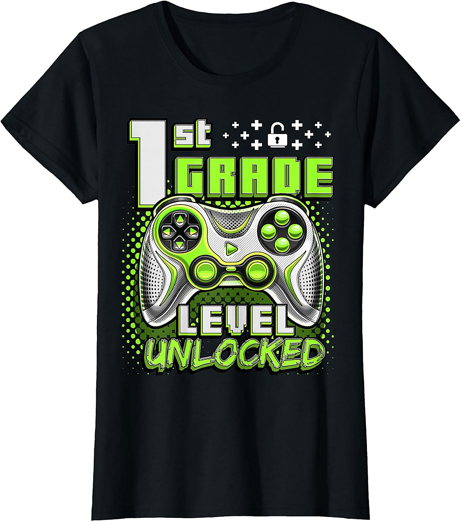 1st Grade Level Unlocked Gamer T-shirt | Back to School Graphic Tee