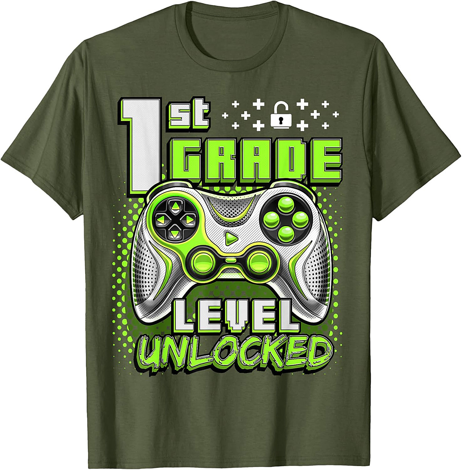 1st Grade Level Unlocked Gamer T-shirt | Back to School Graphic Tee