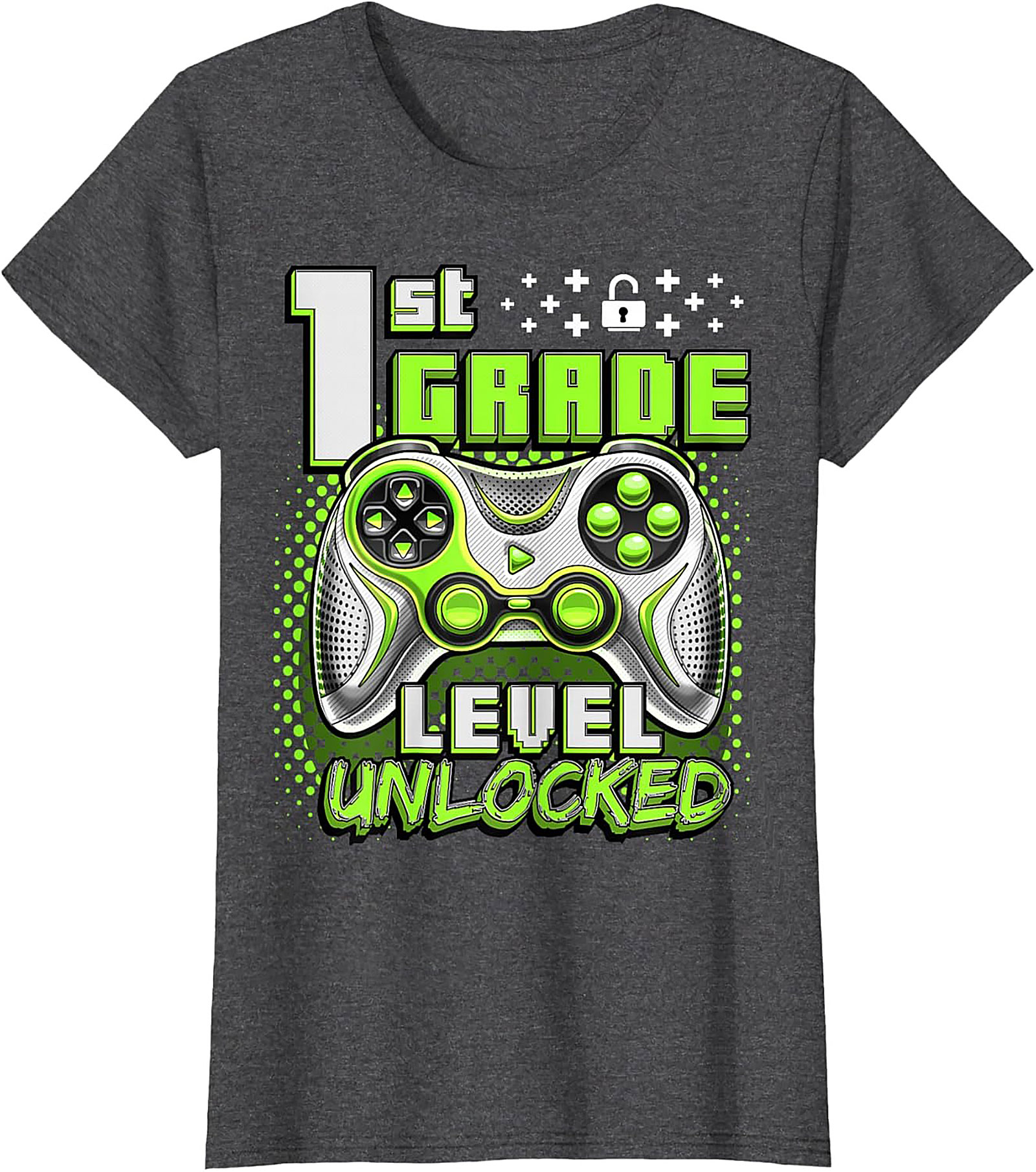 1st Grade Level Unlocked Gamer T-shirt | Back to School Graphic Tee