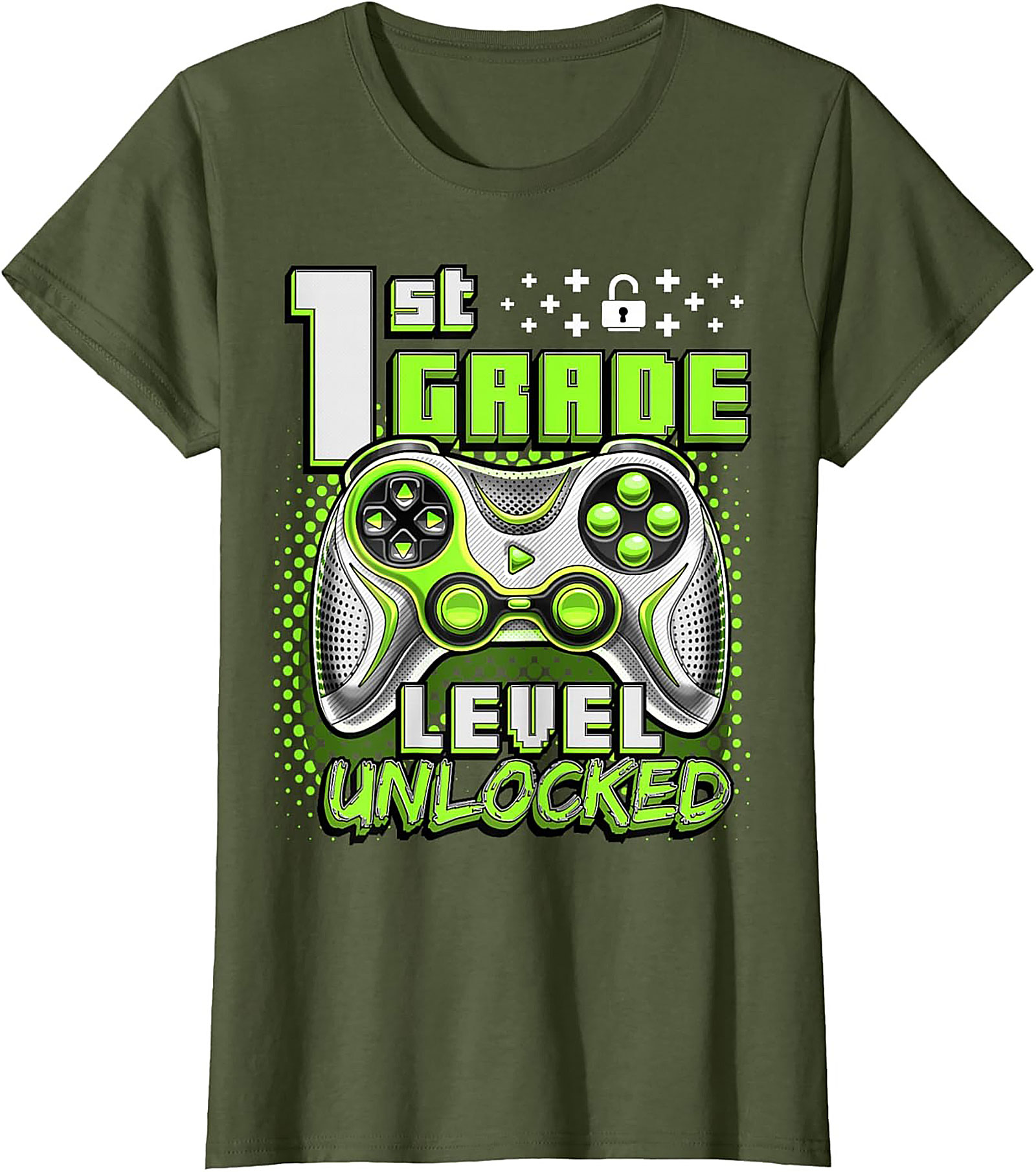 1st Grade Level Unlocked Gamer T-shirt | Back to School Graphic Tee