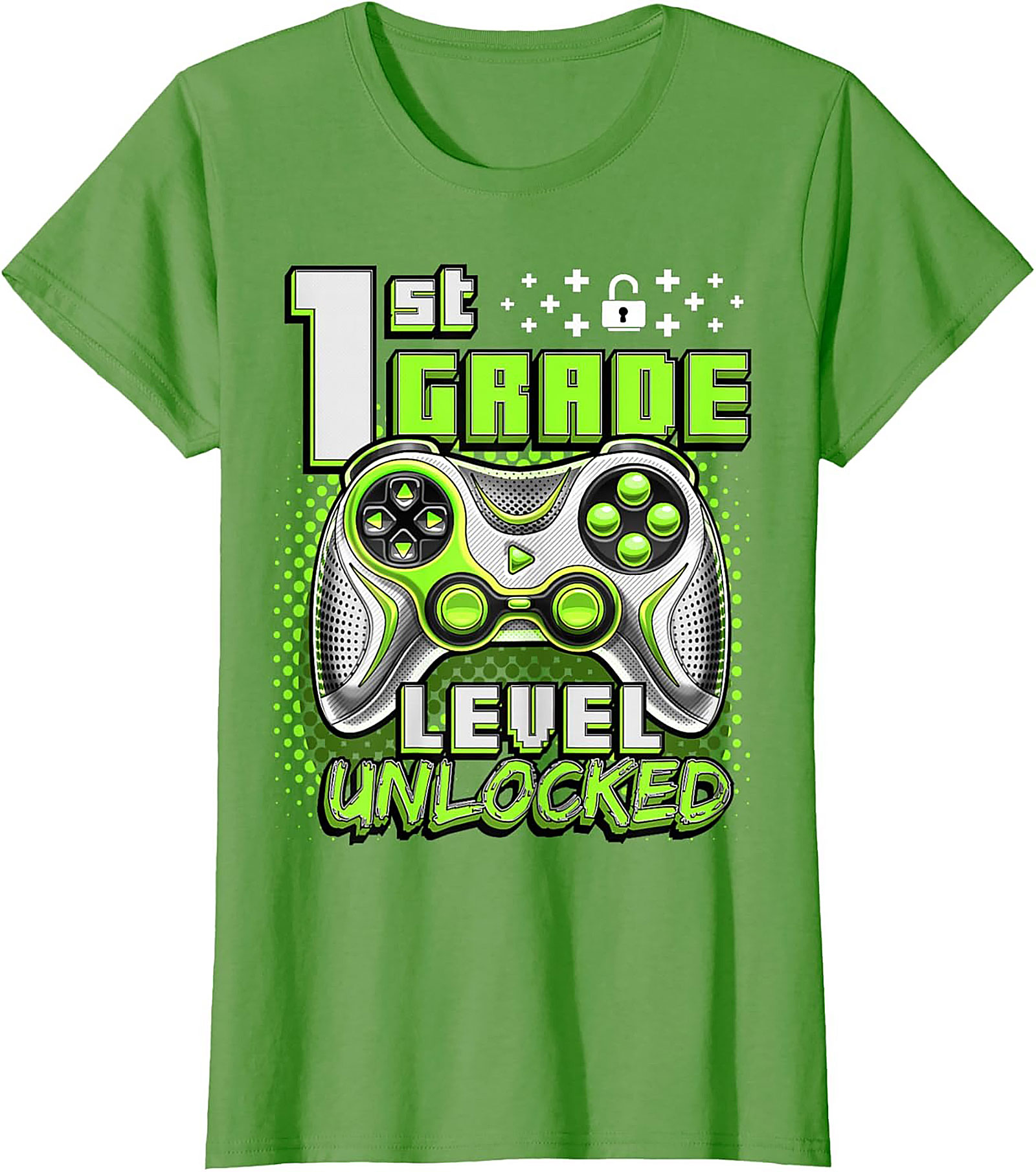 1st Grade Level Unlocked Gamer T-shirt | Back to School Graphic Tee