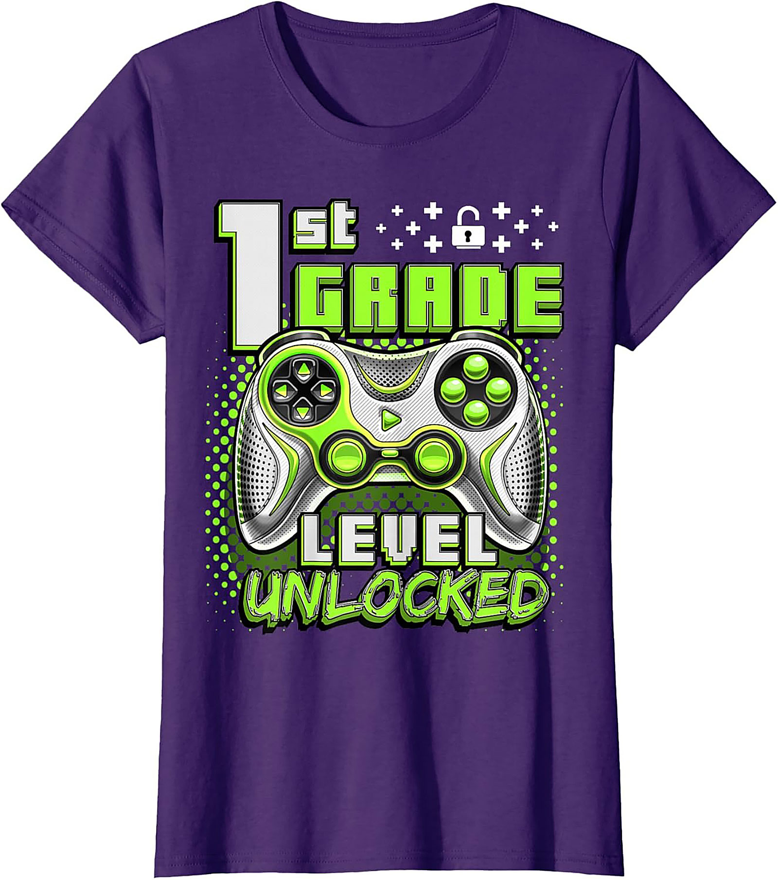 1st Grade Level Unlocked Gamer T-shirt | Back to School Graphic Tee