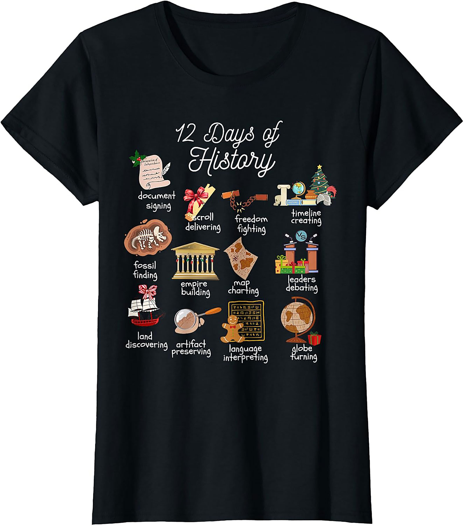 History Christmas Graphic Tee Funny Teacher Unisex Shirt