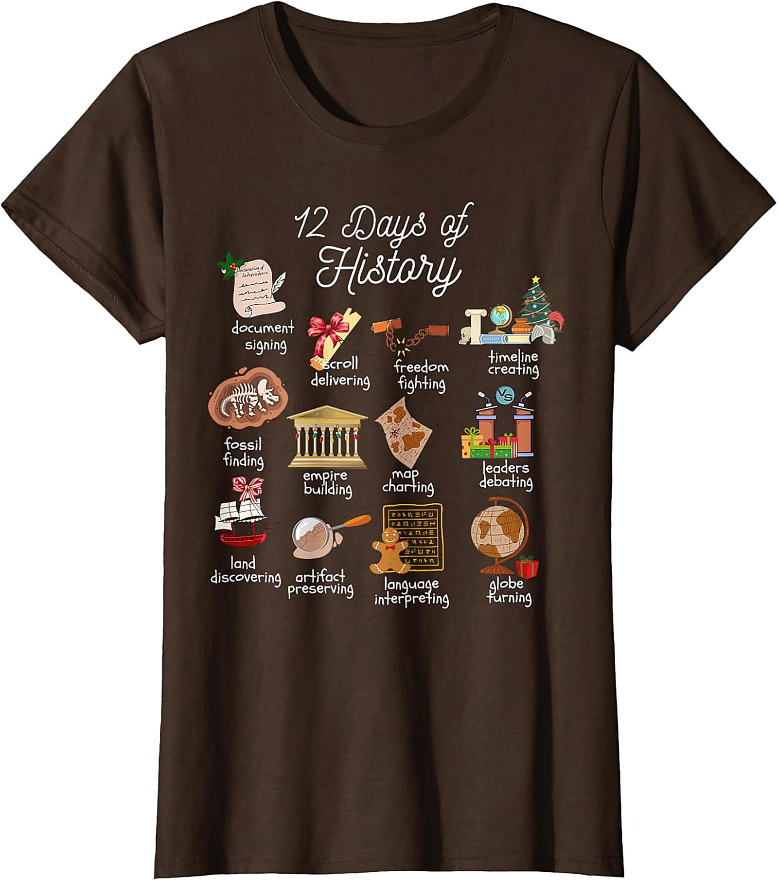 History Christmas Graphic Tee Funny Teacher Unisex Shirt