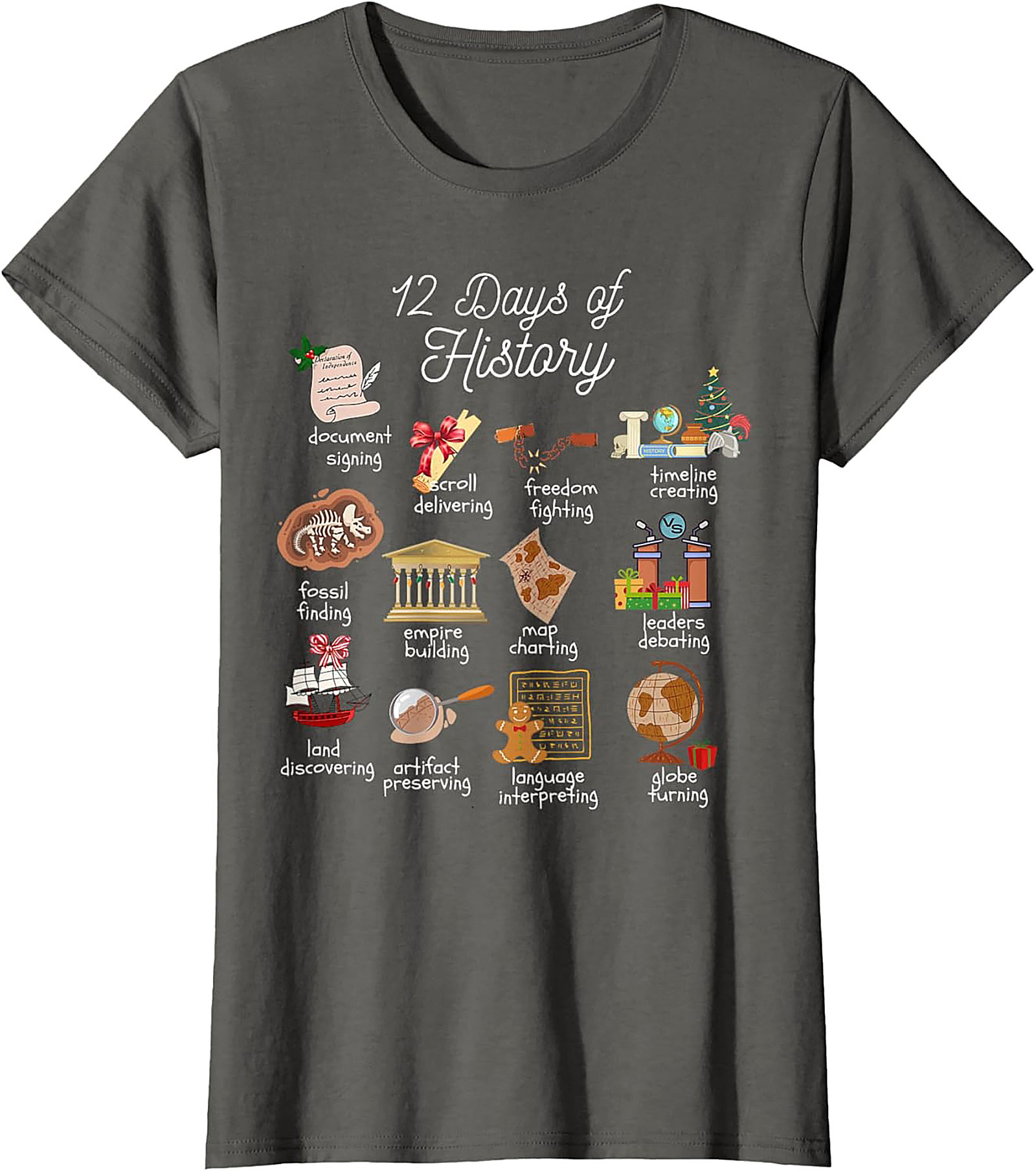 History Christmas Graphic Tee Funny Teacher Unisex Shirt