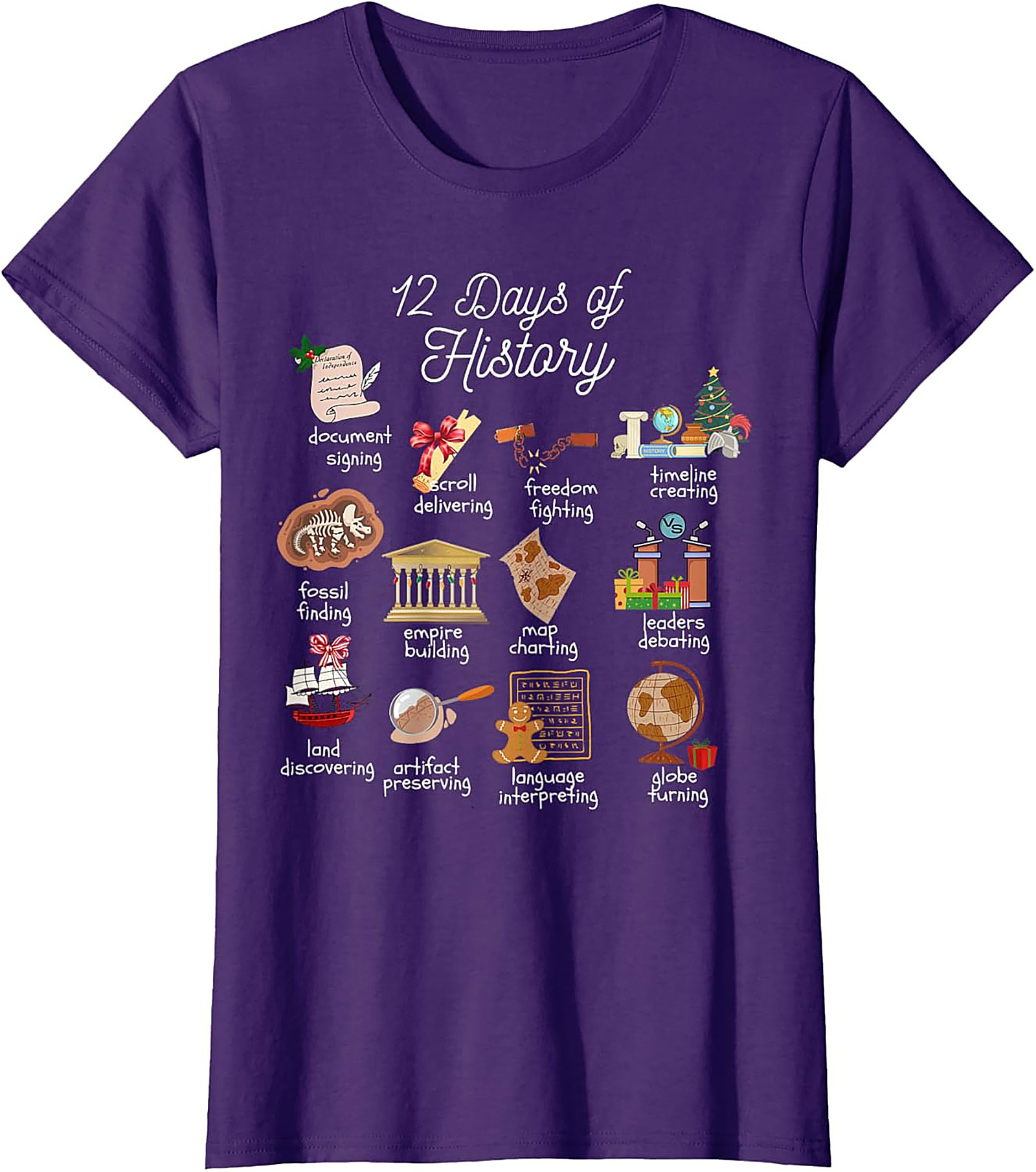 History Christmas Graphic Tee Funny Teacher Unisex Shirt