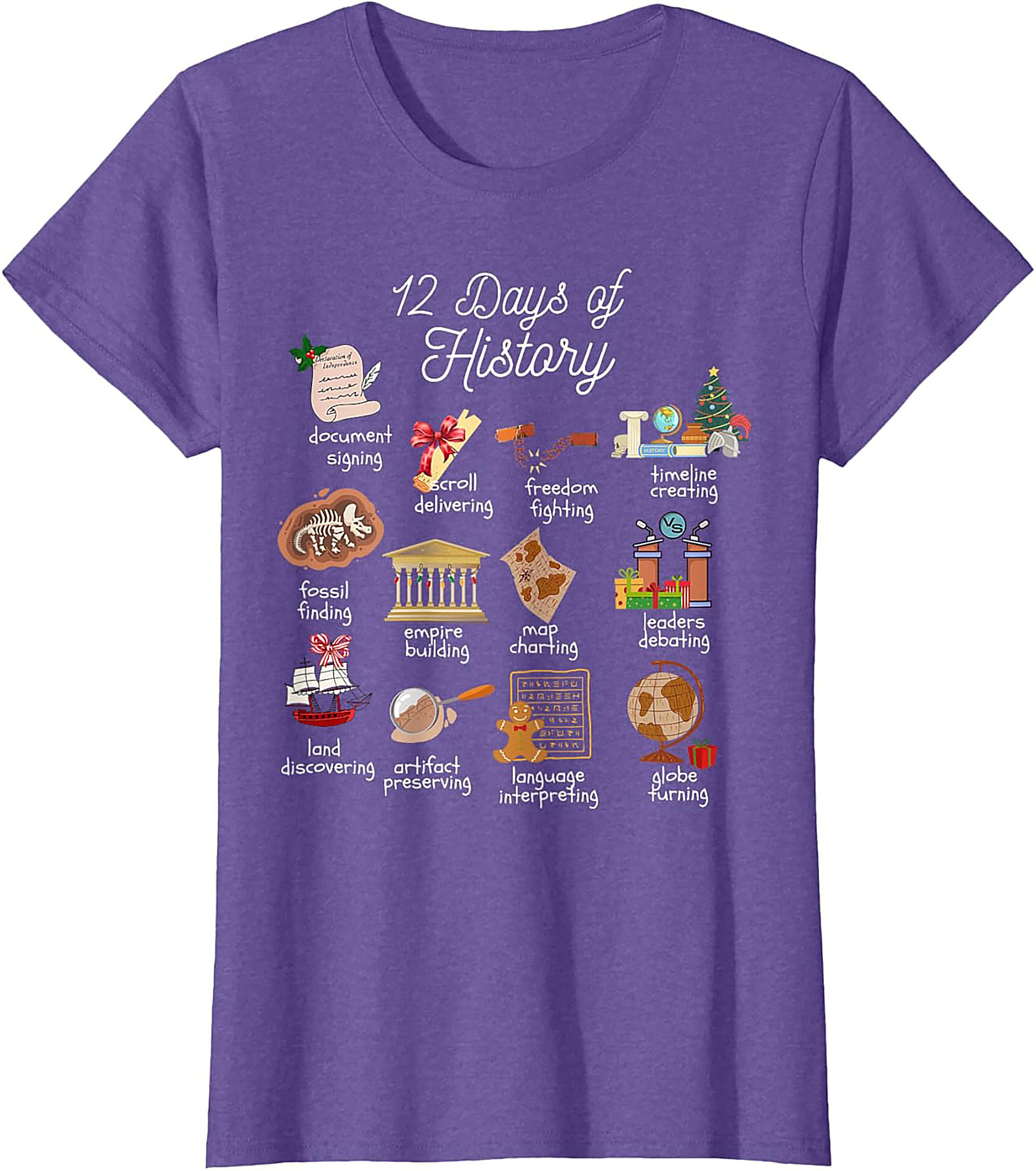 History Christmas Graphic Tee Funny Teacher Unisex Shirt