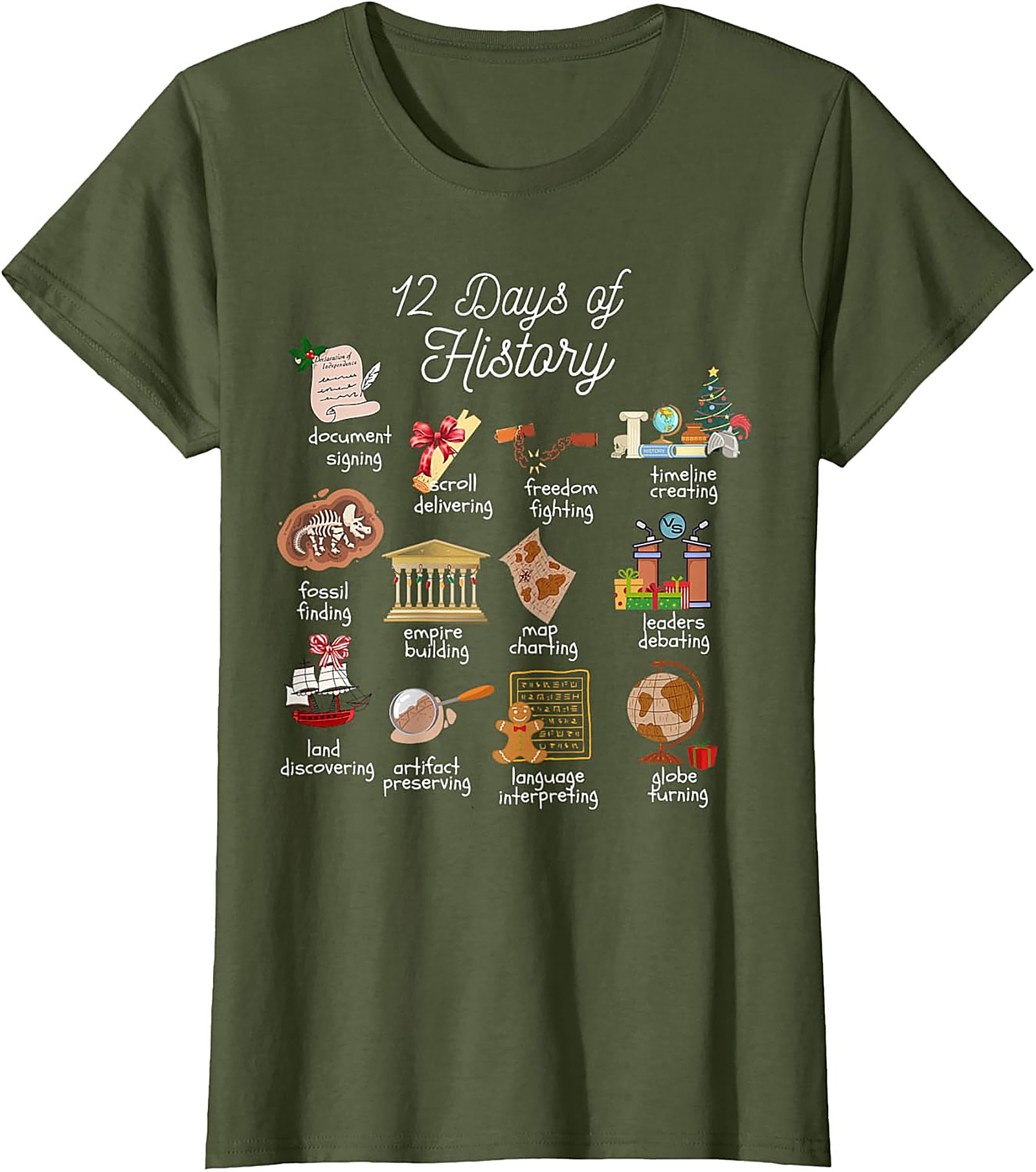 History Christmas Graphic Tee Funny Teacher Unisex Shirt