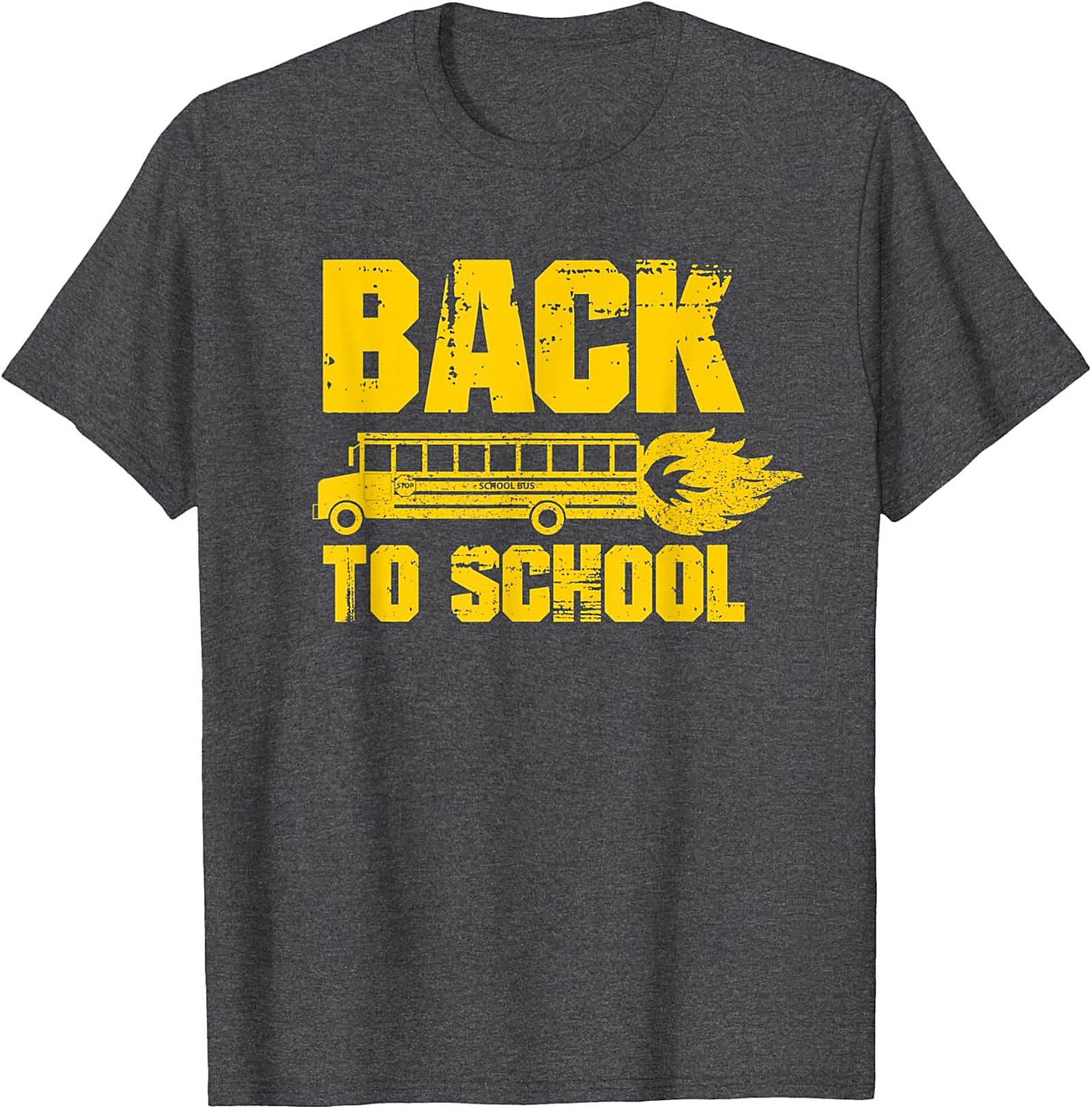 Back to School Bus on Fire Funny Graphic Tee | Unisex Shirt