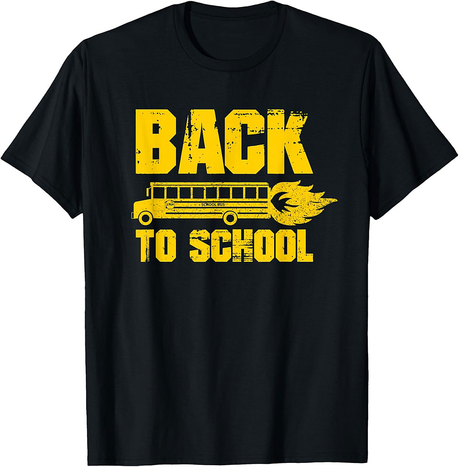 Back to School Bus on Fire Funny Graphic Tee | Unisex Shirt