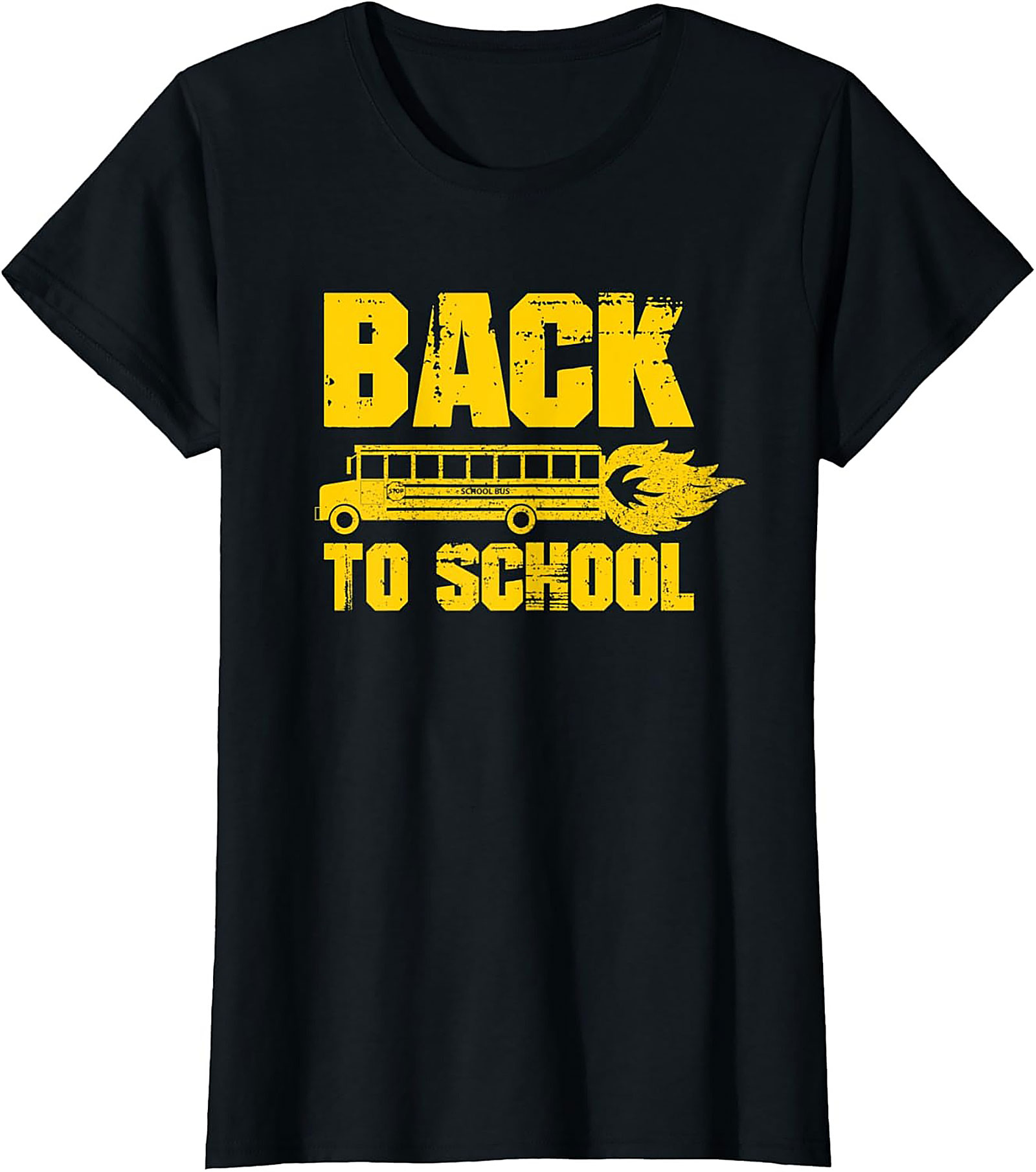 Back to School Bus on Fire Funny Graphic Tee | Unisex Shirt