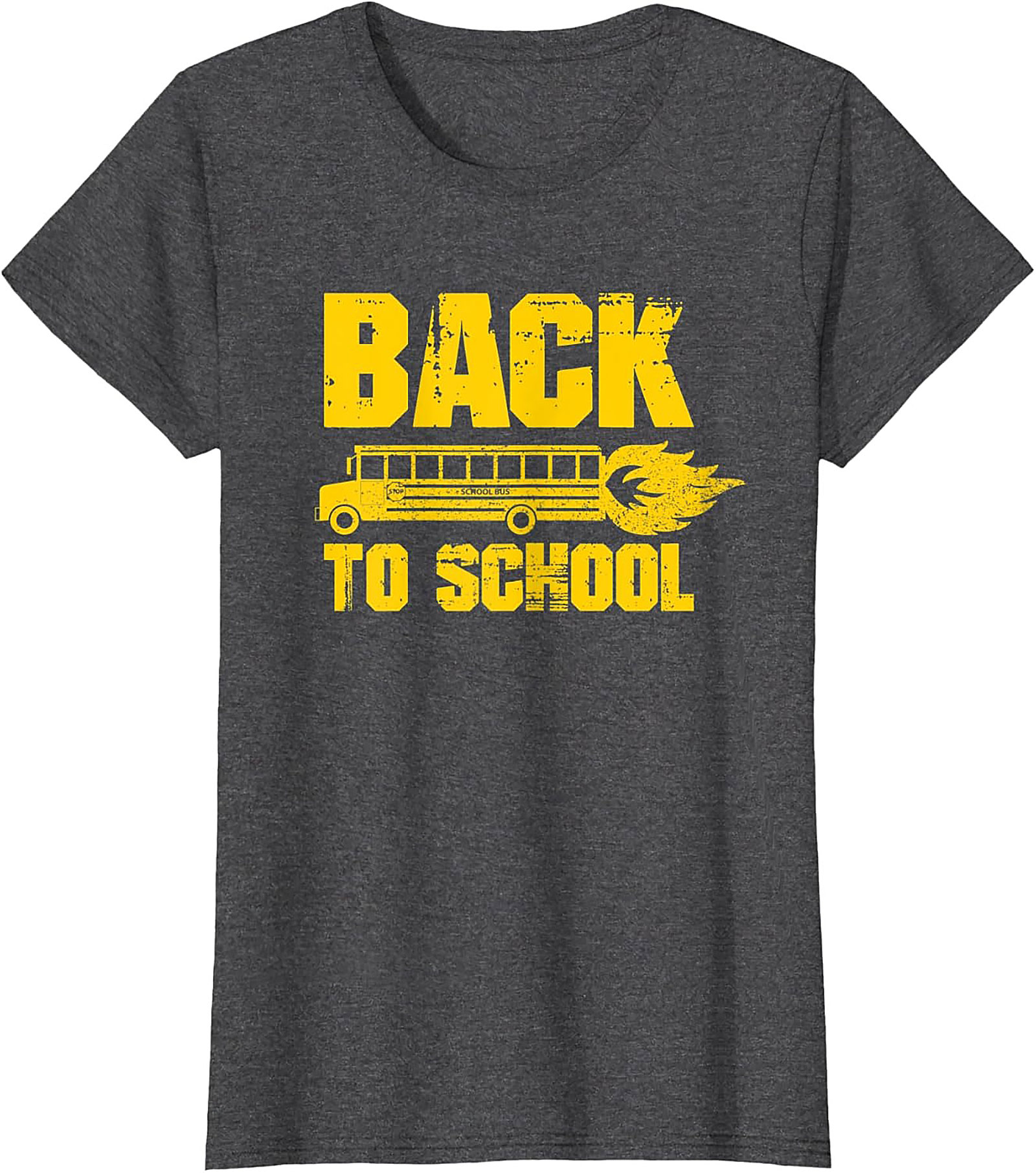 Back to School Bus on Fire Funny Graphic Tee | Unisex Shirt