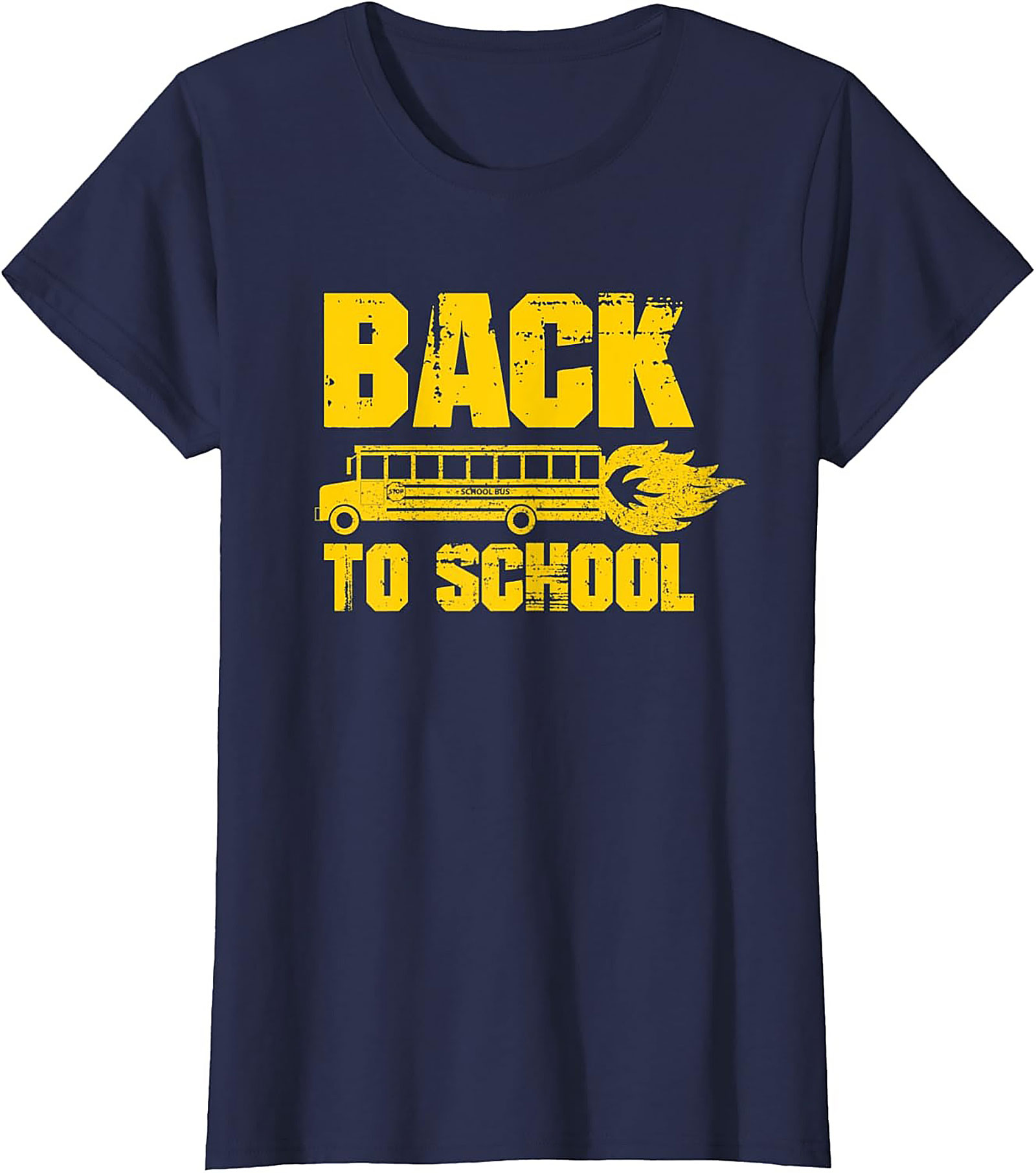Back to School Bus on Fire Funny Graphic Tee | Unisex Shirt