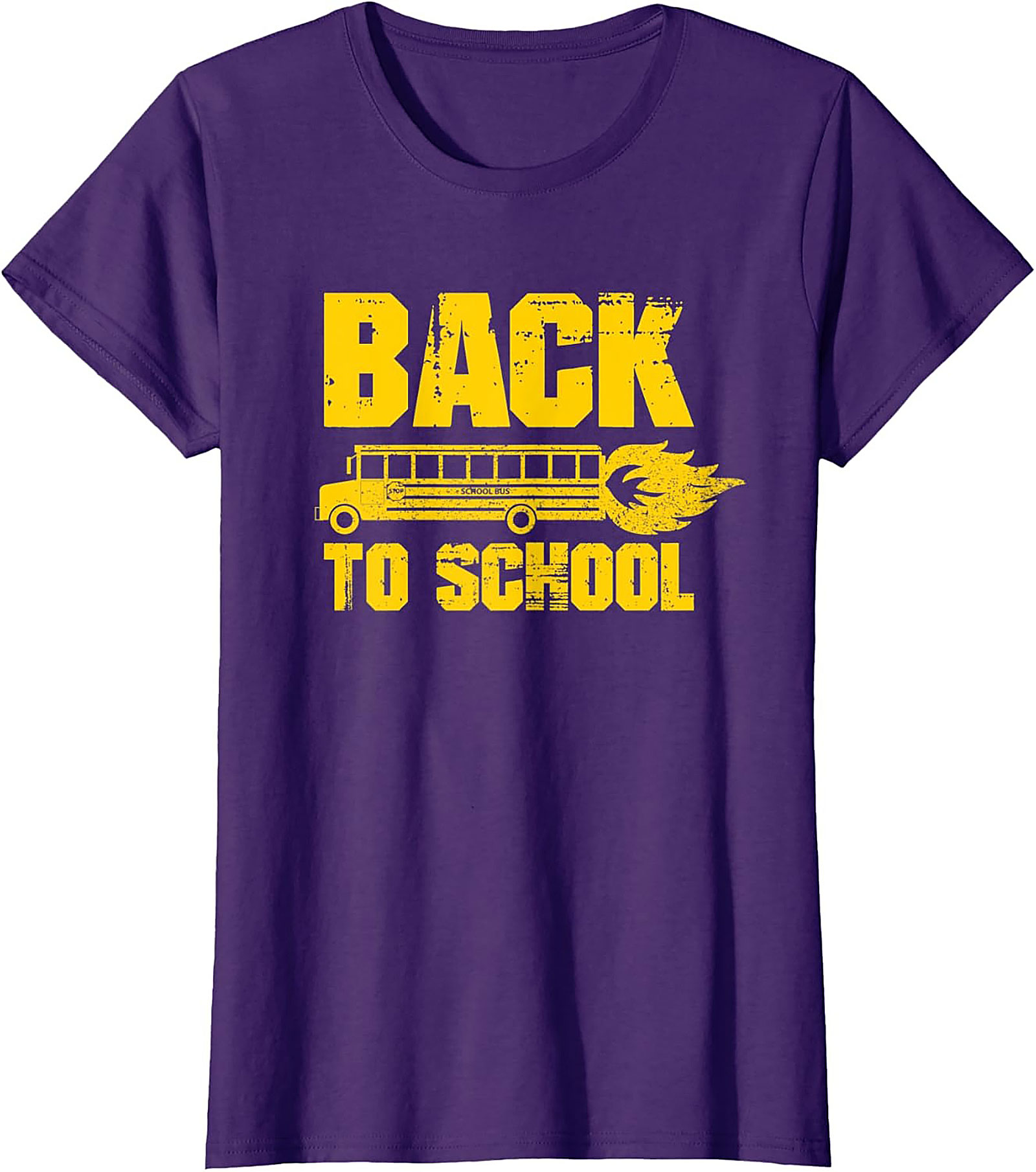 Back to School Bus on Fire Funny Graphic Tee | Unisex Shirt