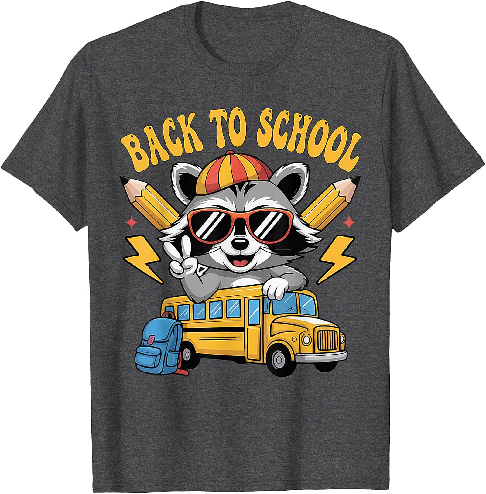 Back to School Raccoon T-shirt | Cool Student Graphic Tee