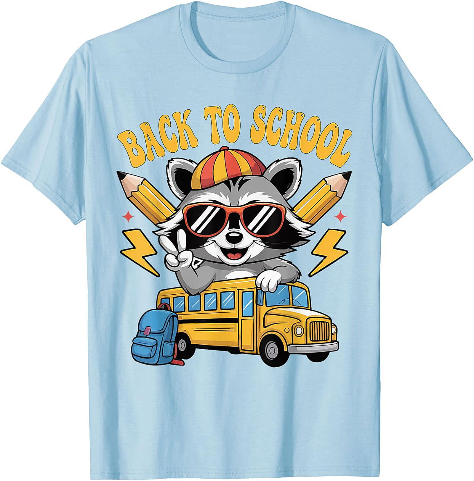 Back to School Raccoon T-shirt | Cool Student Graphic Tee