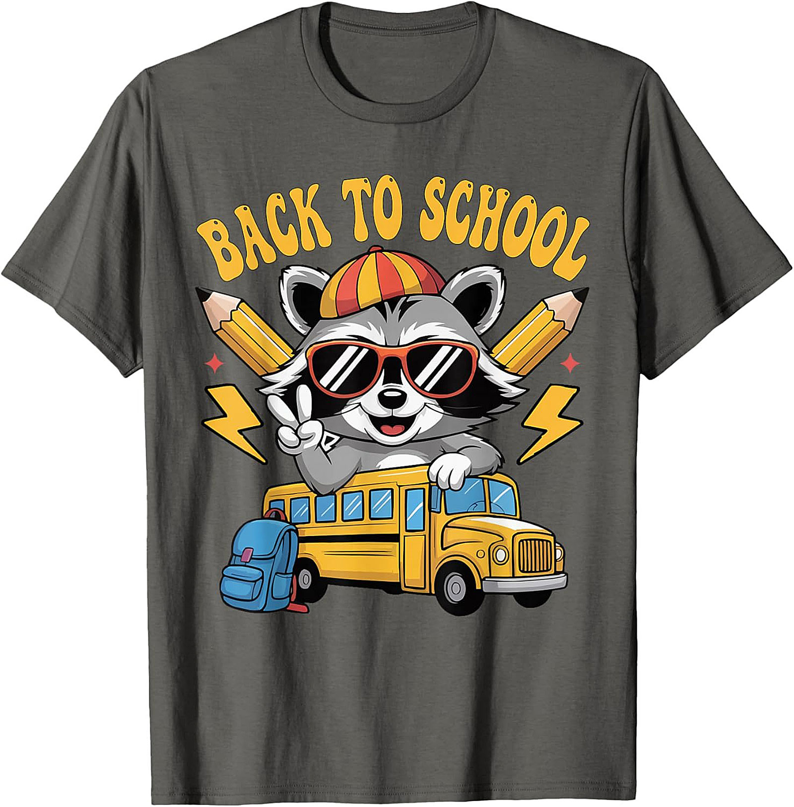 Back to School Raccoon T-shirt | Cool Student Graphic Tee