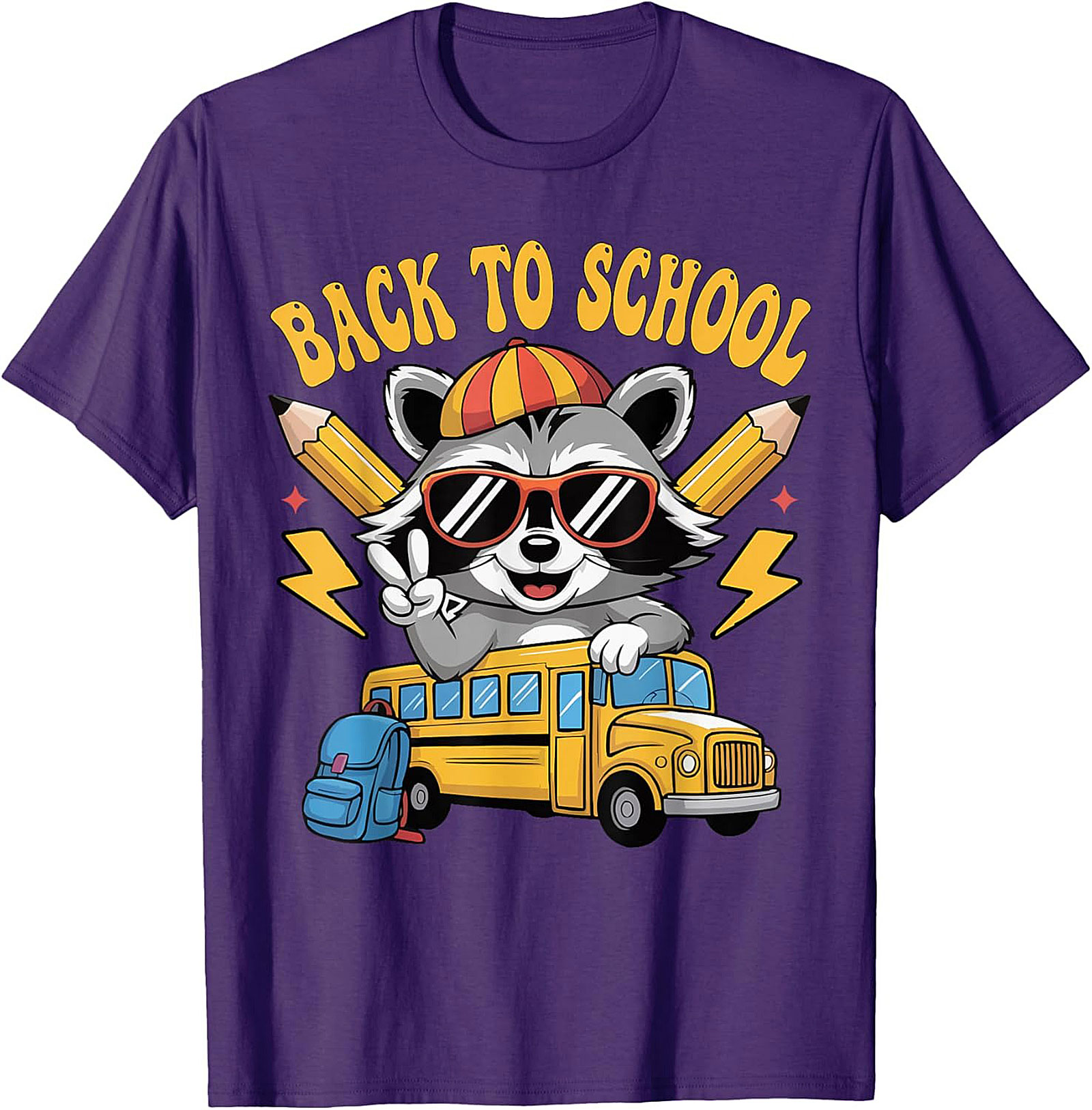 Back to School Raccoon T-shirt | Cool Student Graphic Tee