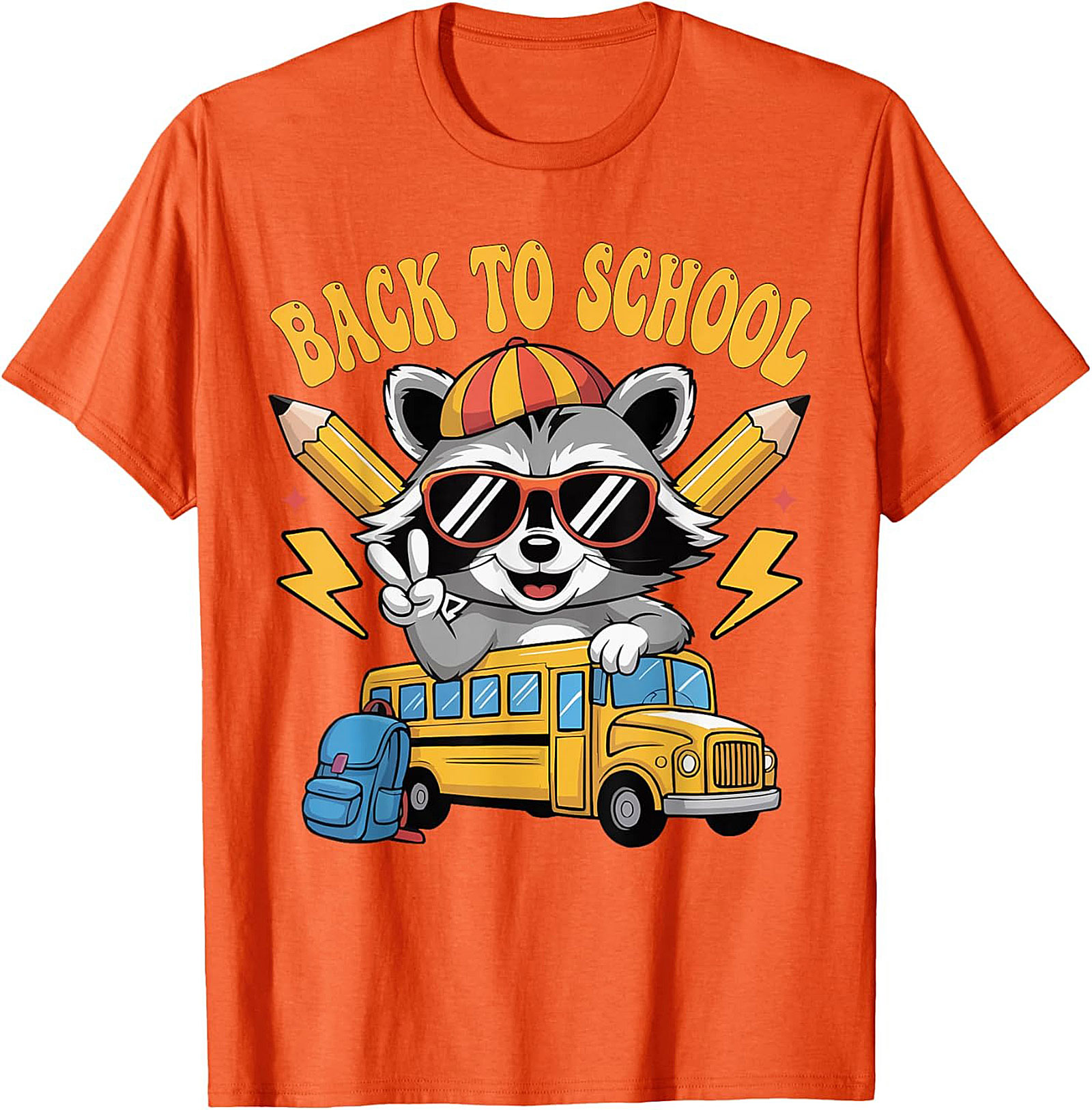 Back to School Raccoon T-shirt | Cool Student Graphic Tee